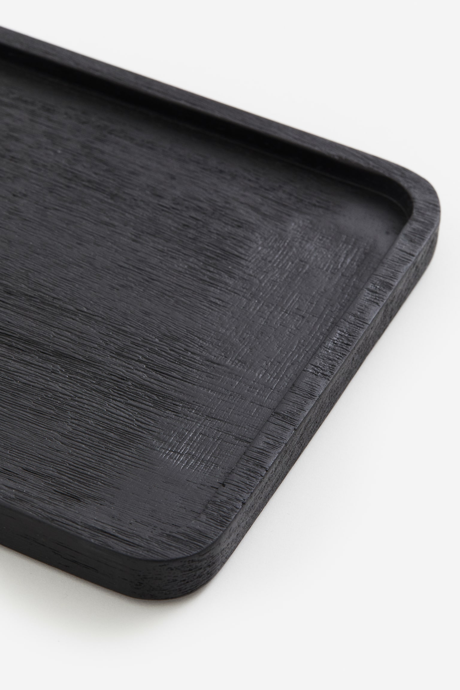 Wooden tray - Black/Wood/Acacia wood - 2