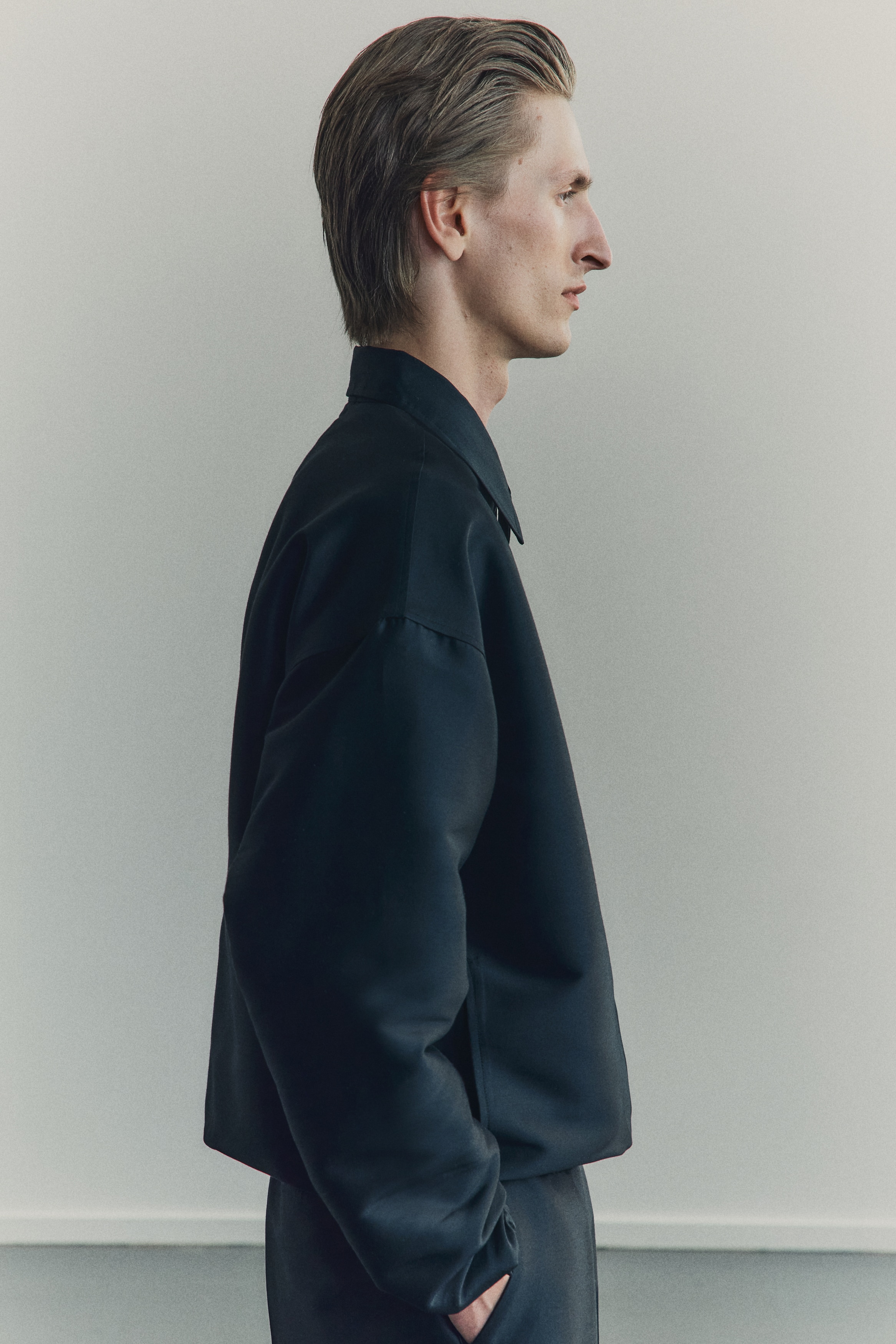 ルーズフィットシャツジャケット - ブラック - Men | H&M JP