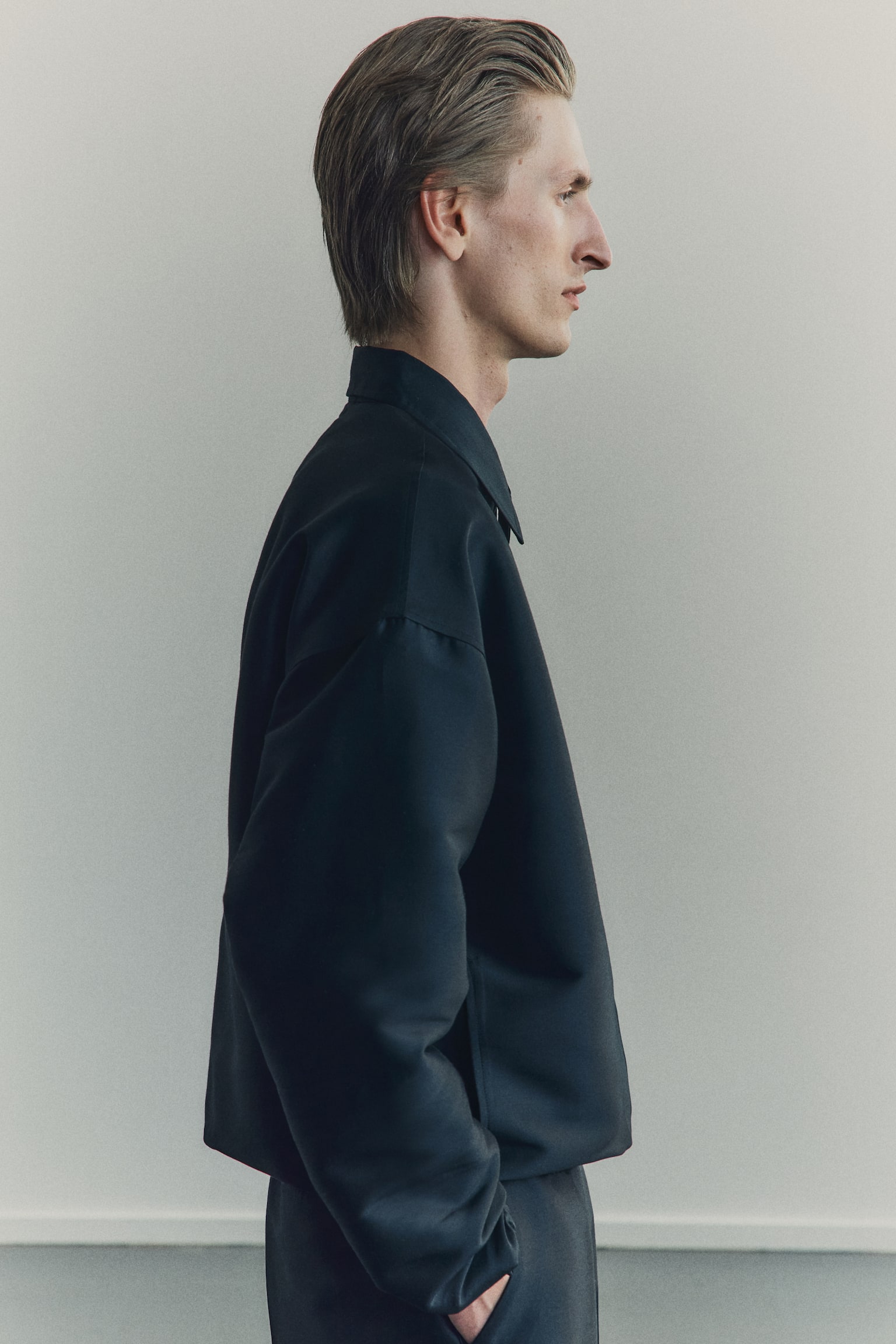 Kurtka koszulowa Loose Fit - Czarny - 7