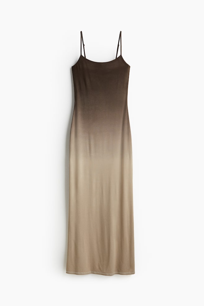 Ribbed maxi dress - Brown/Ombre - 2