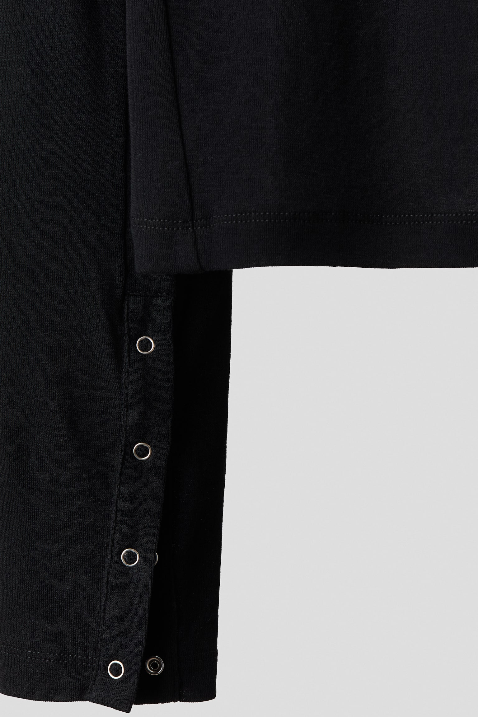 Мужская рубашка H&M Slim-Fit Cotton Henley, цвет: Чёрный — фото 8
