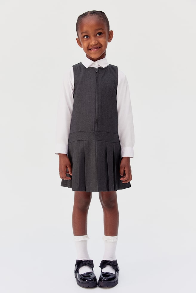 2-pack school dresses - Round neck - Sleeveless - Dark grey - Kids | H&M GB