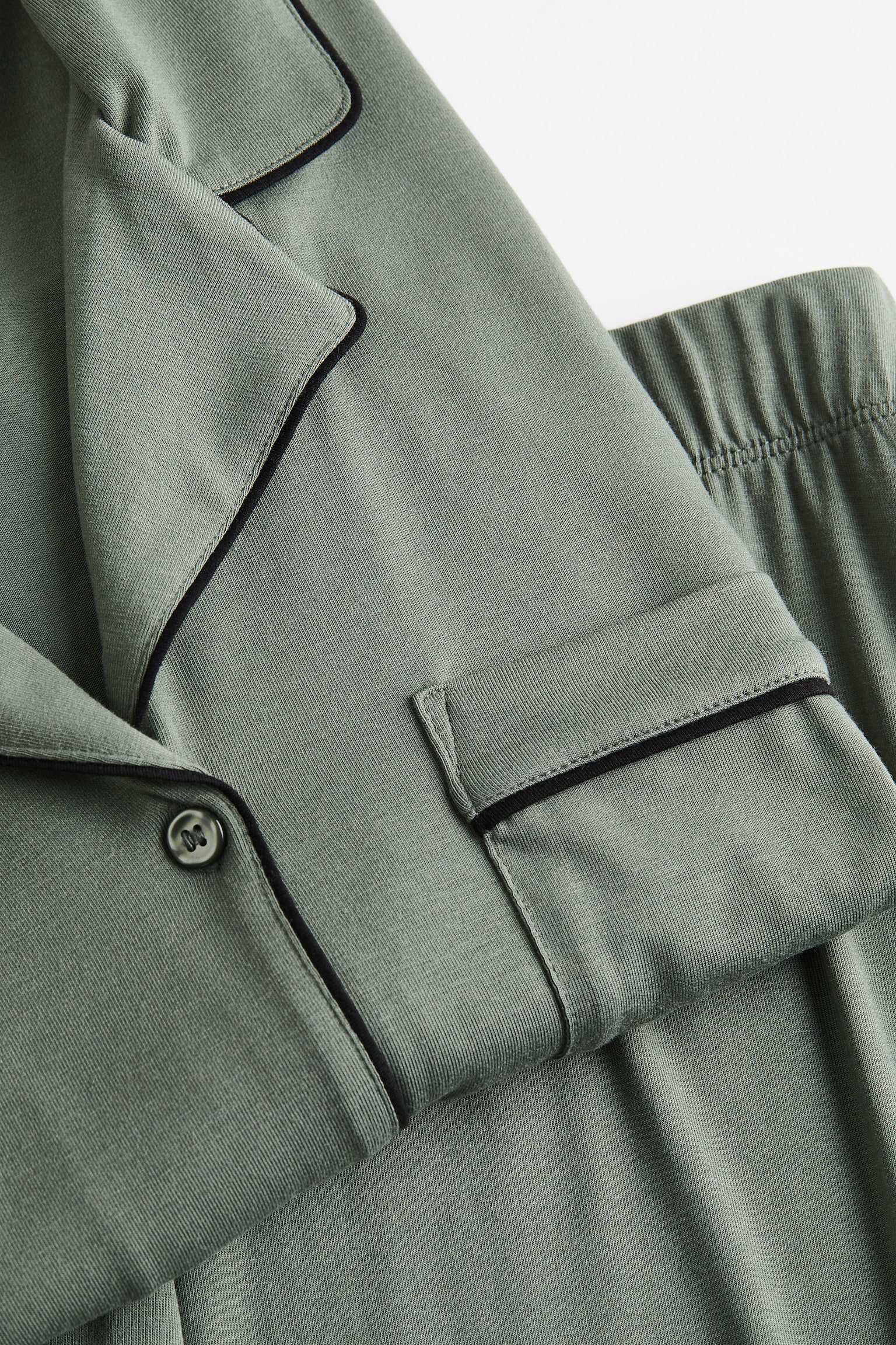 Bộ đồ ngủ viscose pha - Màu xanh lá/Màu đỏ rượu - 2