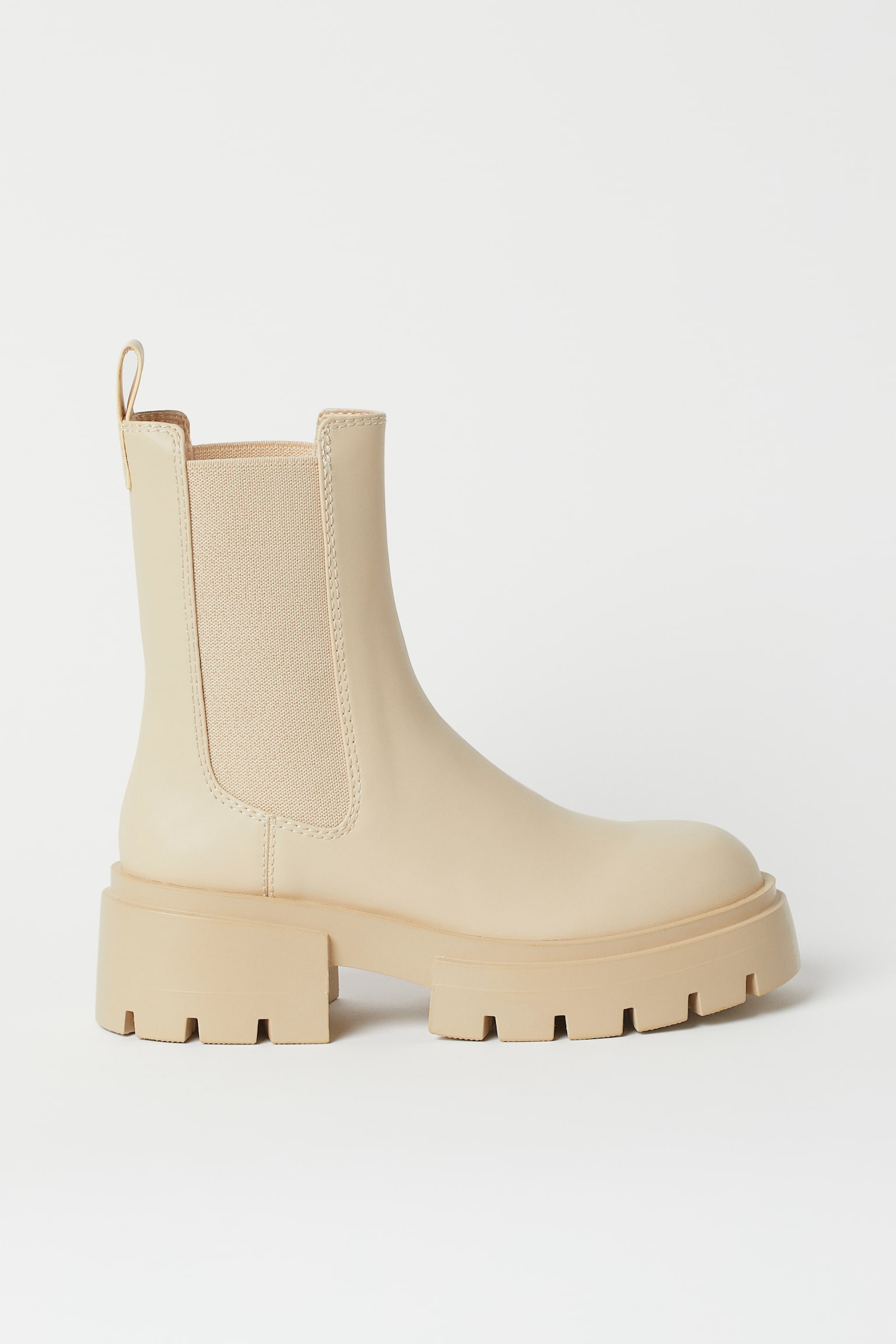 Platform Chelsea boots - Light beige - 1