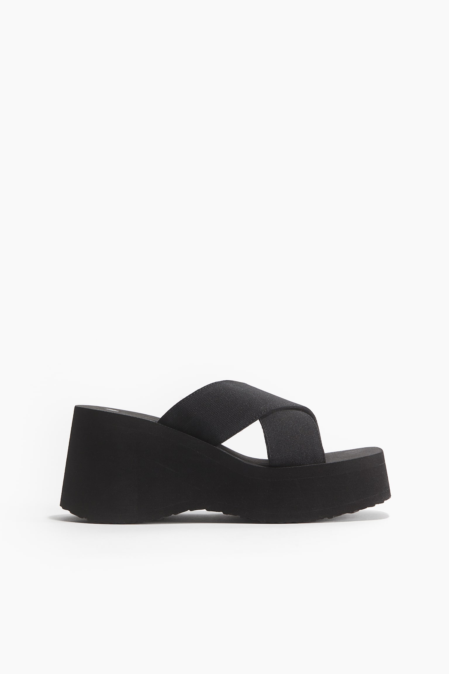 Chunky Platform Sandals - Black - 1