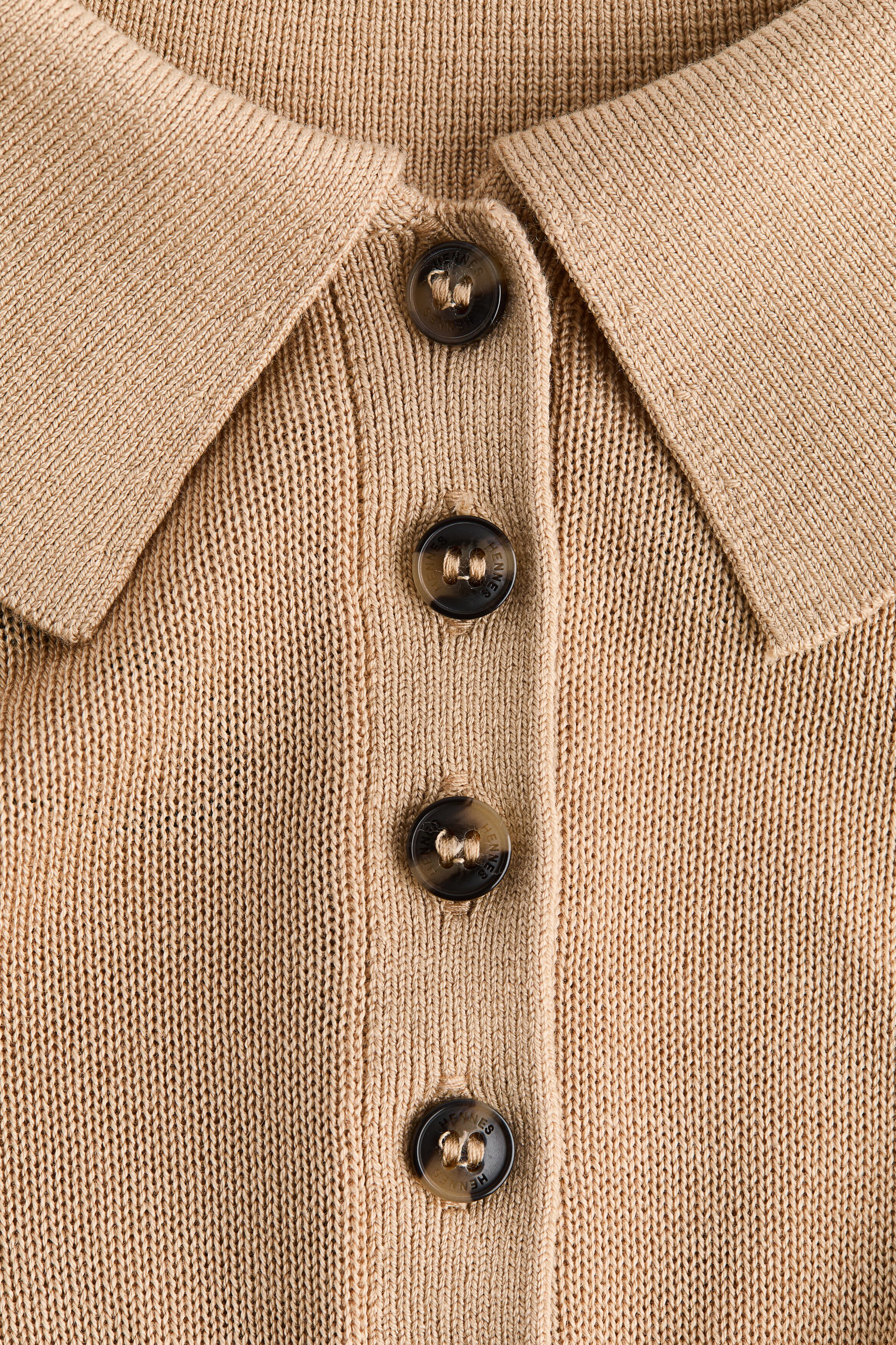 Fine-knit polo shirt
