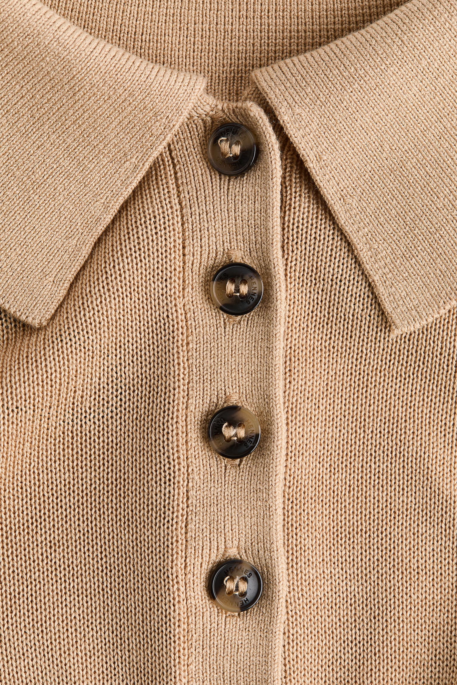 Áo polo dệt kim mịn - Màu be - 4