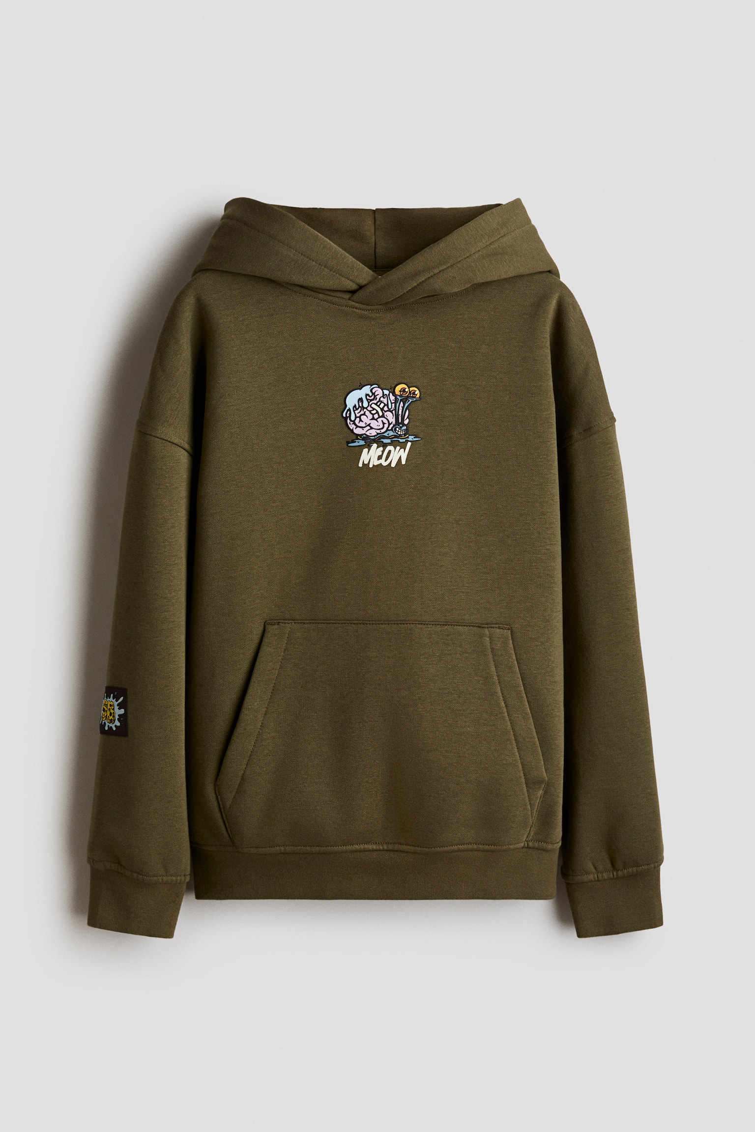 Bedruckter Hoodie mit angerauter Innenseite - Khakigrün/SpongeBob/Creme/UEFA Champions League®/Dunkeltürkis/Fortnite/Türkis/SmileyWorld®/Türkis/SpongeBob/Grün/Minecraft