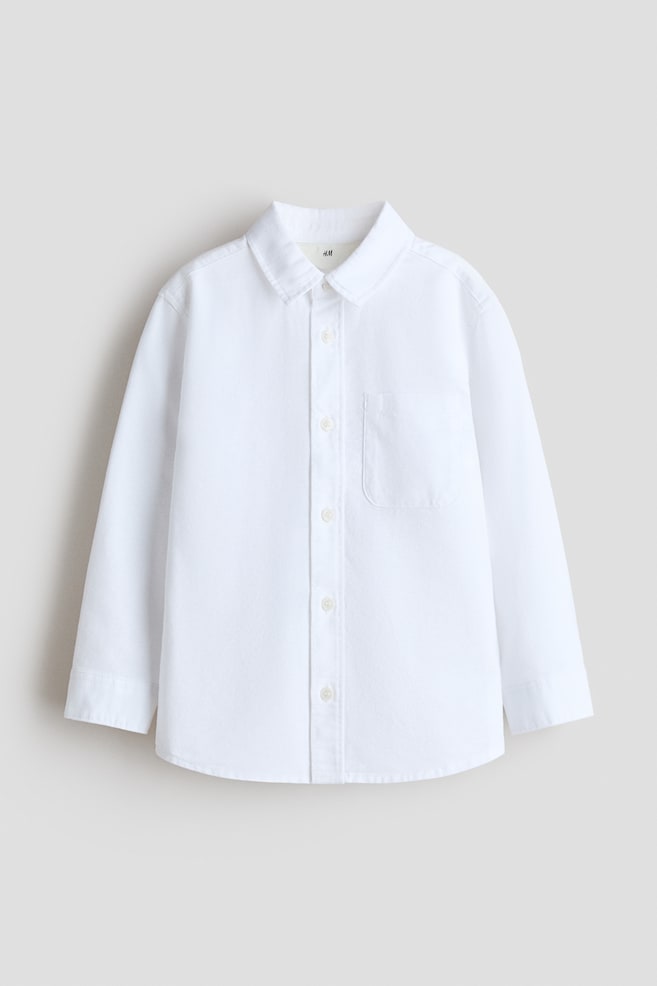 Cotton Shirt - White/Light blue/Light beige/Cream/Green stripe/Light pink - 1