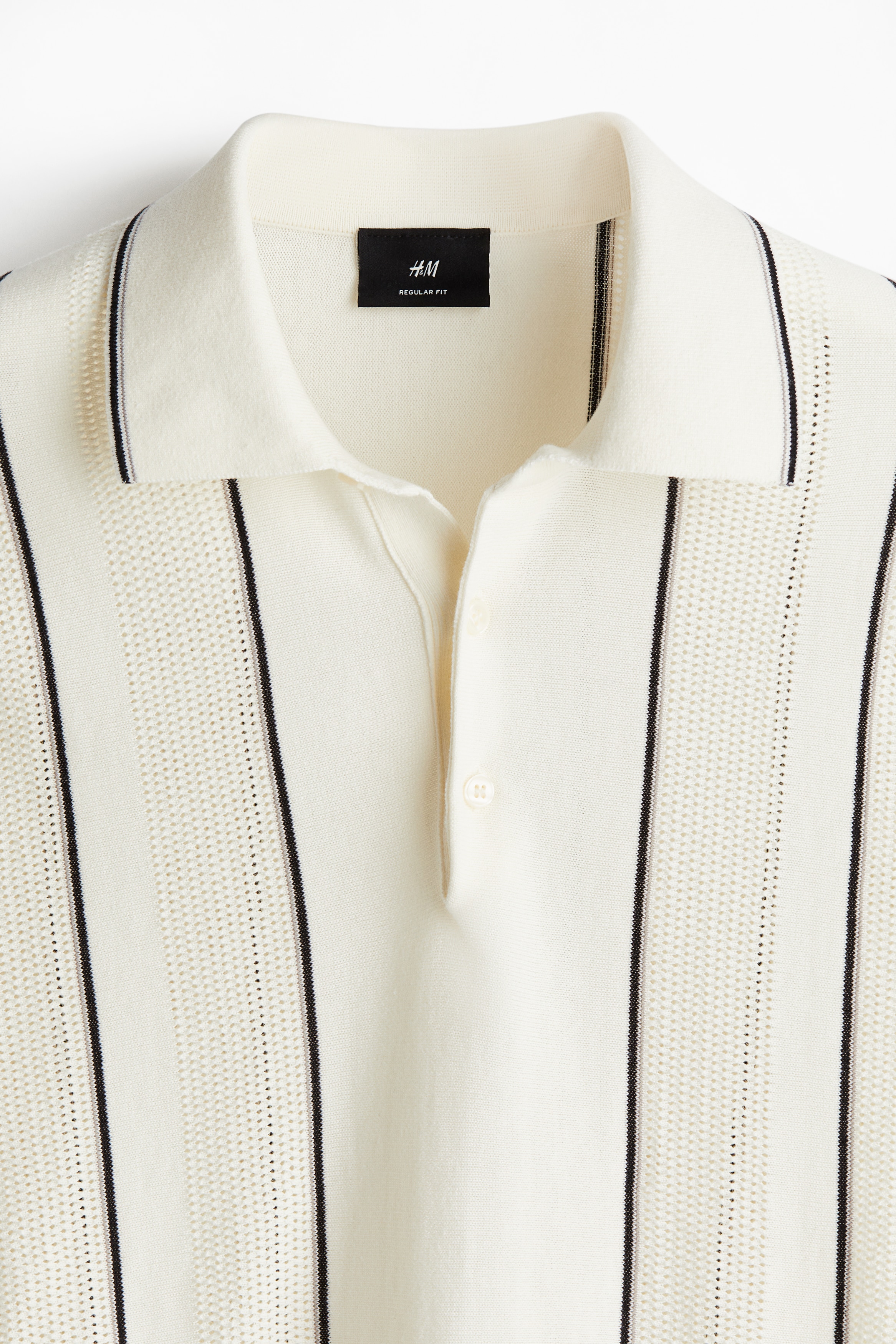 Regular Fit Pointelle-knit polo shirt