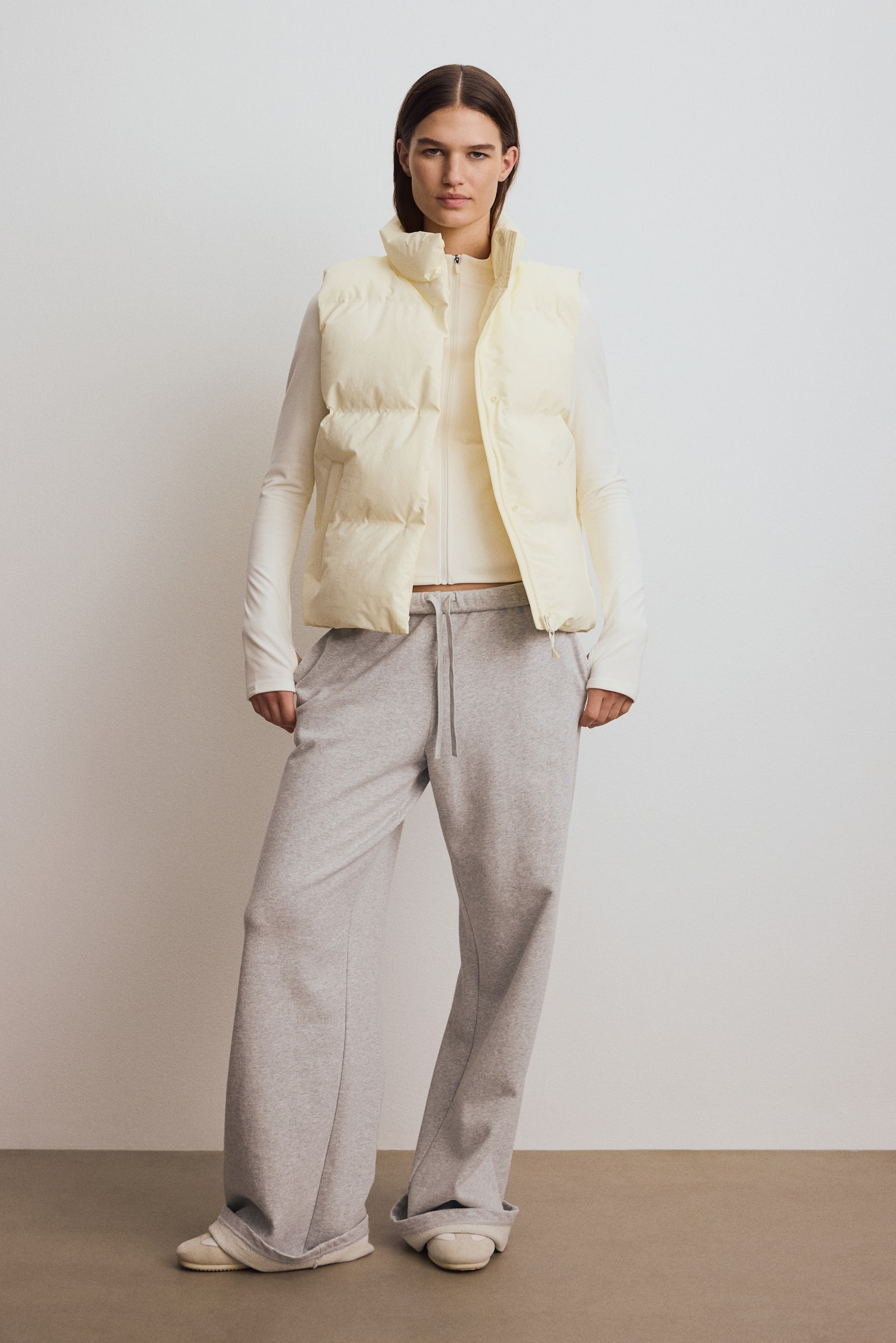 Padded sports gilet with ThermoMove™ - Light yellow - 5