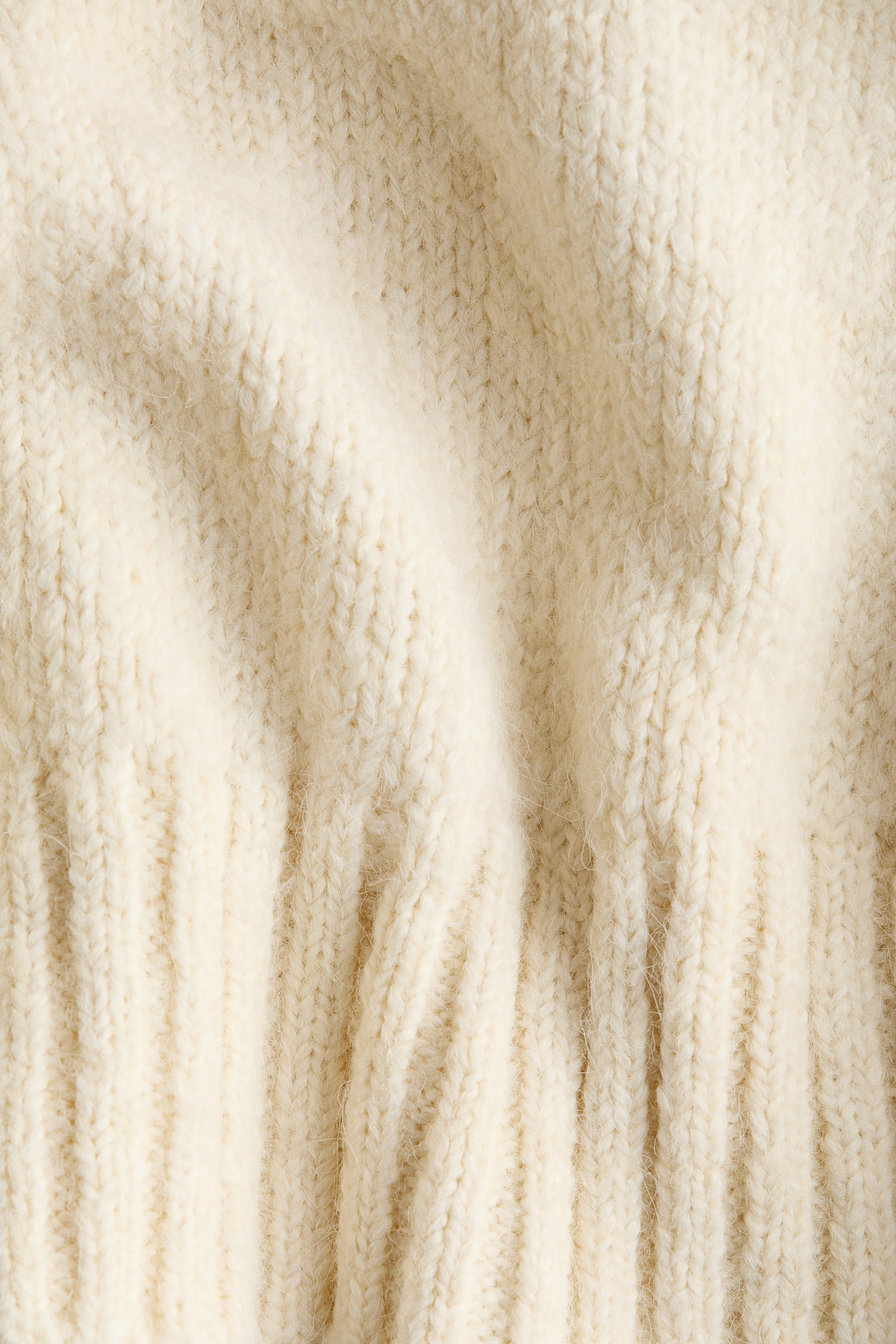 One-Shoulder-Pullover - Cremefarben/Khakigrünmeliert - 5