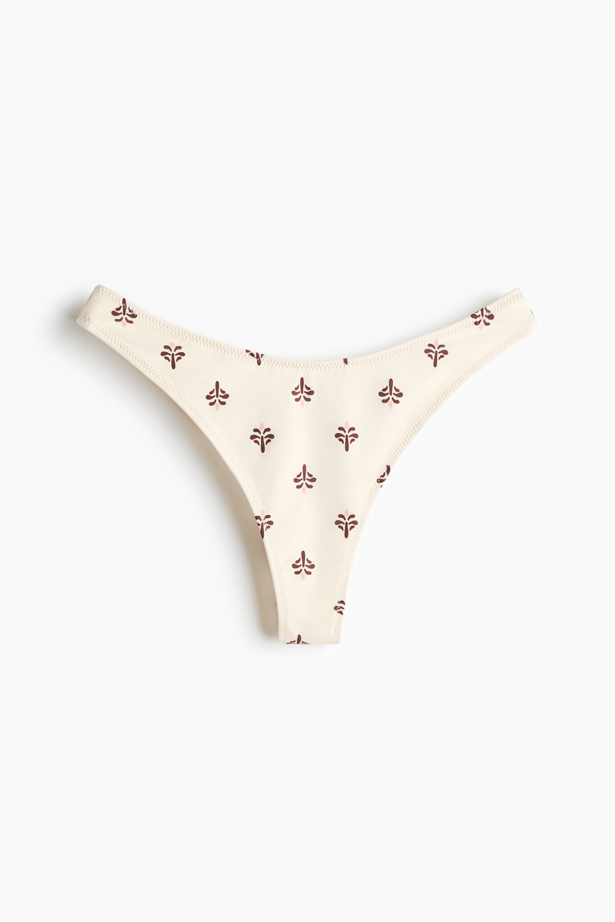 Brazilian Bikini Bottoms - Cream/floral