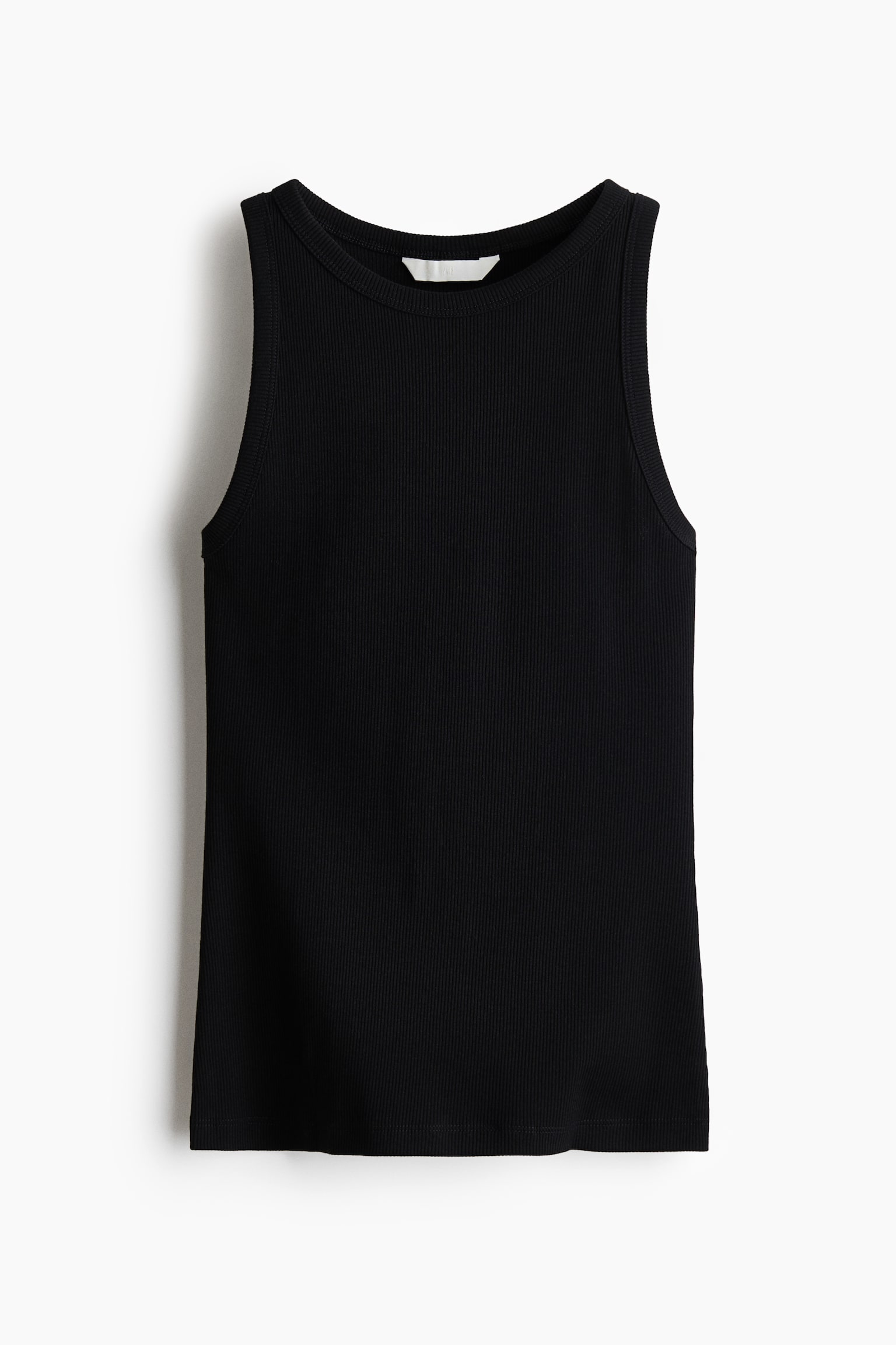 Ribbed cotton vest top - Black/White/Dark dusty pink/Navy blue - 1