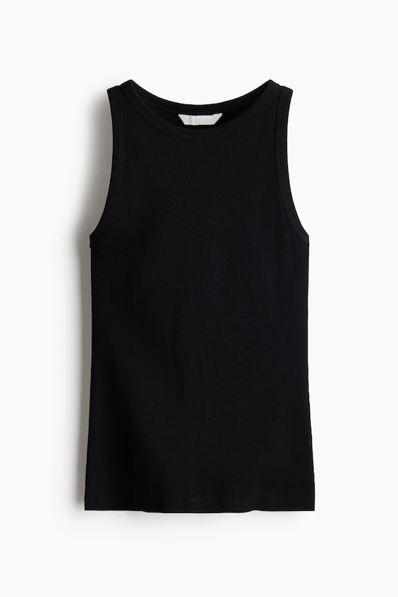 Женские топы H&M Ribbed Cotton Tank Top