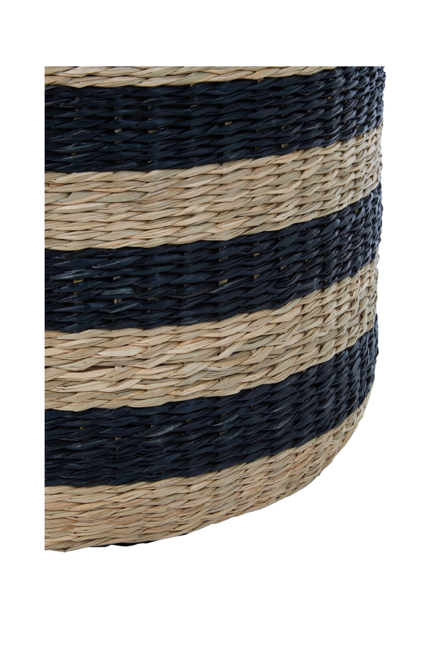 Ashby Seagrass Pouffe - Black And Natural - 5