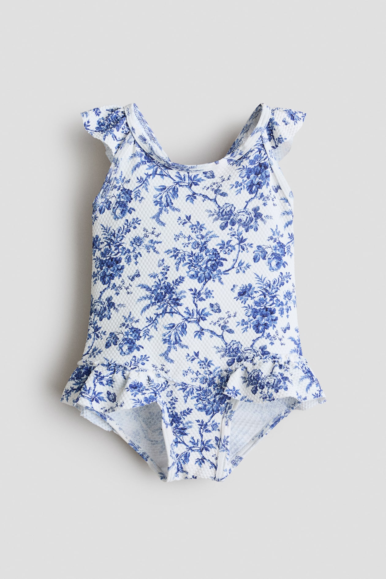 White/floral Floral-Print Swimsuit for kids