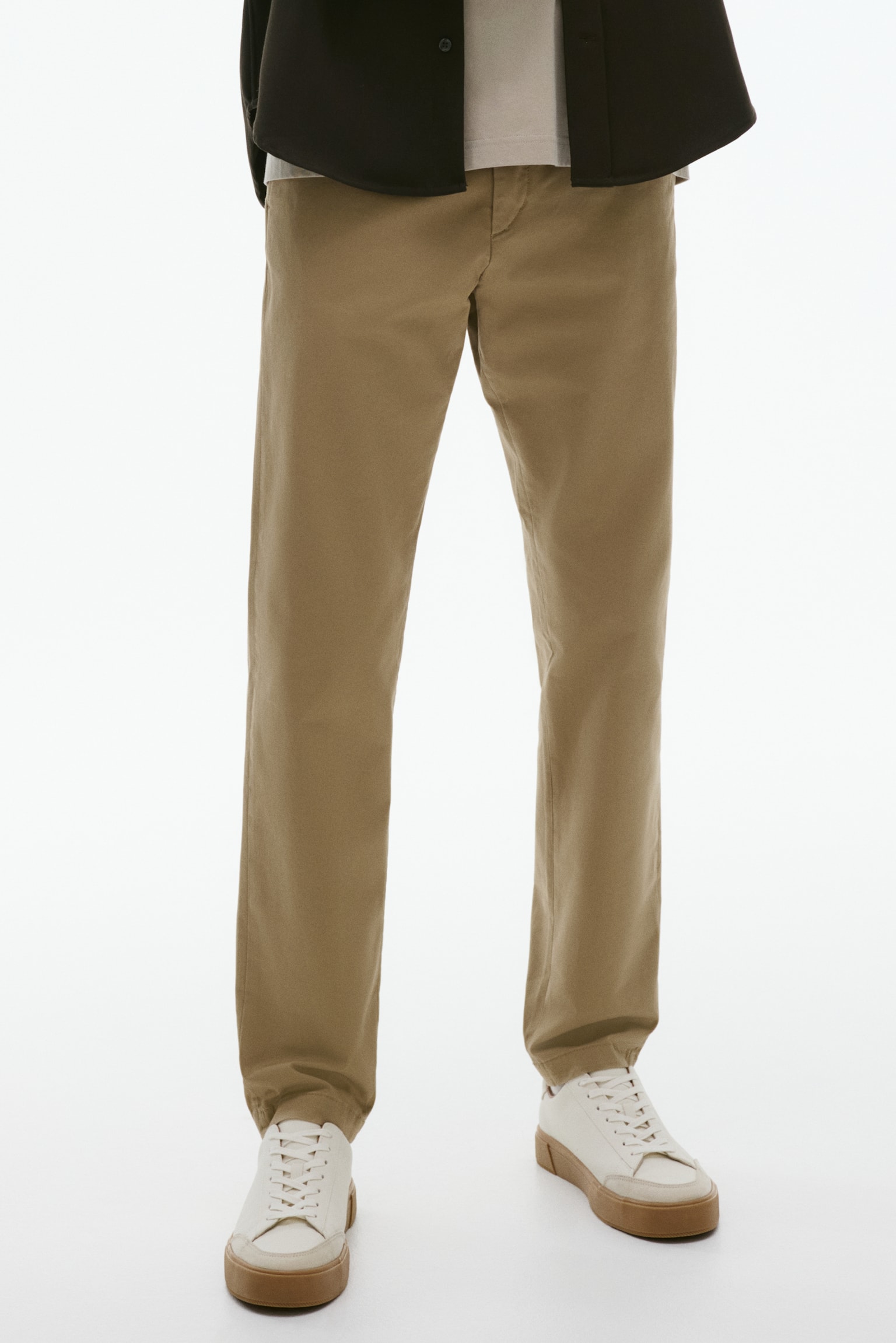 Chinos i bomuld Slim Fit - Mørk beige/Mørkeblå/Lys beige - 5