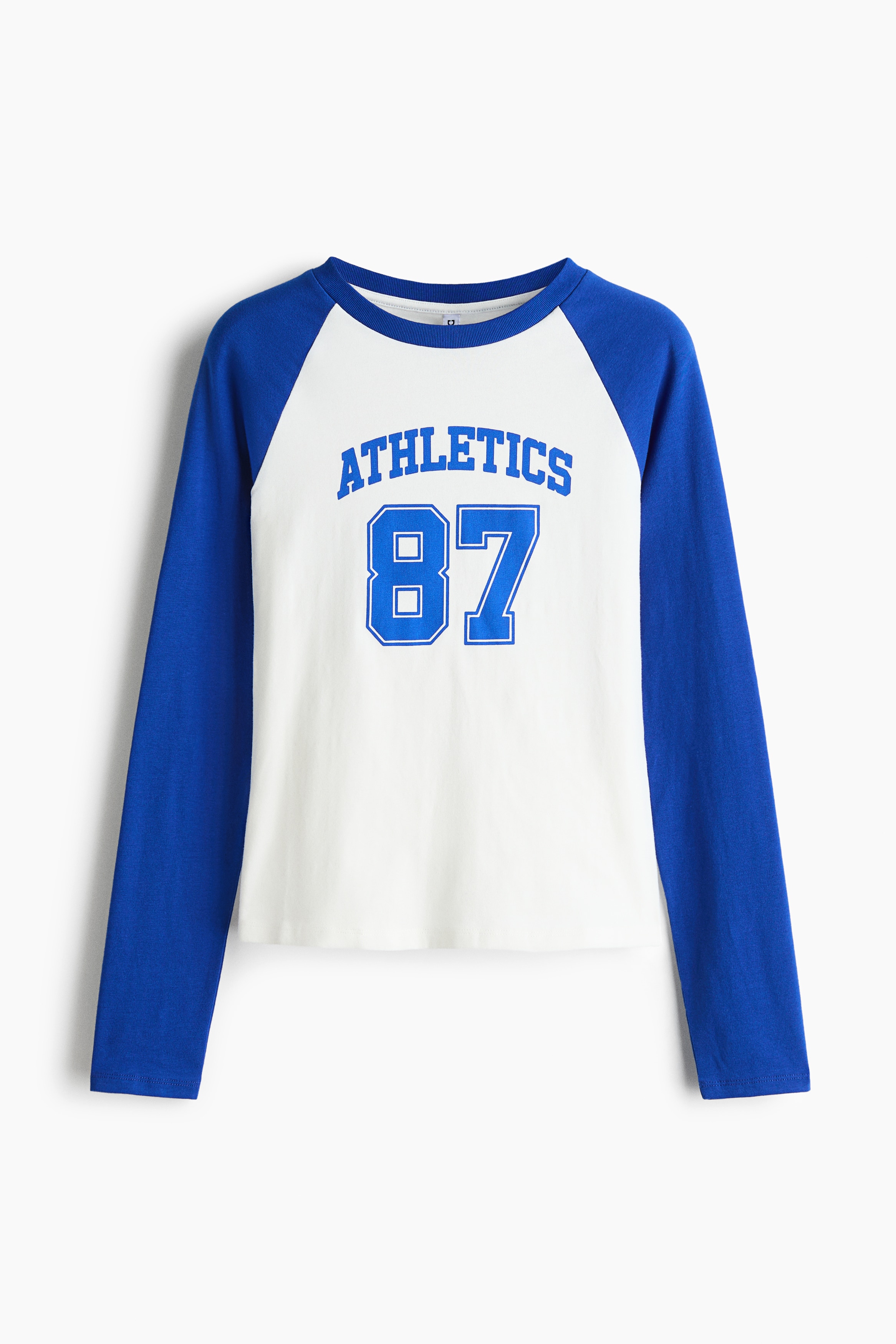 Raglan-sleeved printed top - Bright blue/Athletics
