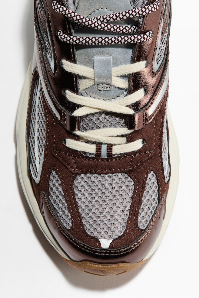 Chunky trainers - Dark brown/Dusty blue/Light dusty pink/Beige/Light yellow/Light pink/Dark brown/White - 1