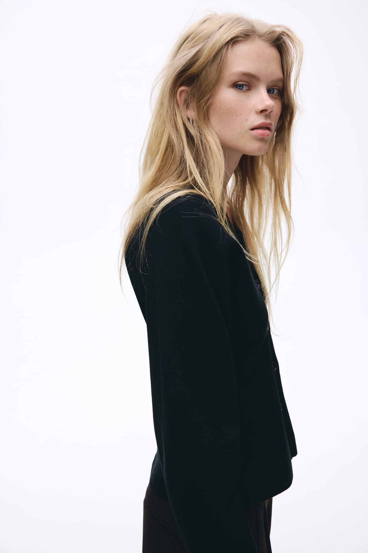 Silk-Blend Peplum Cardigan - image 4