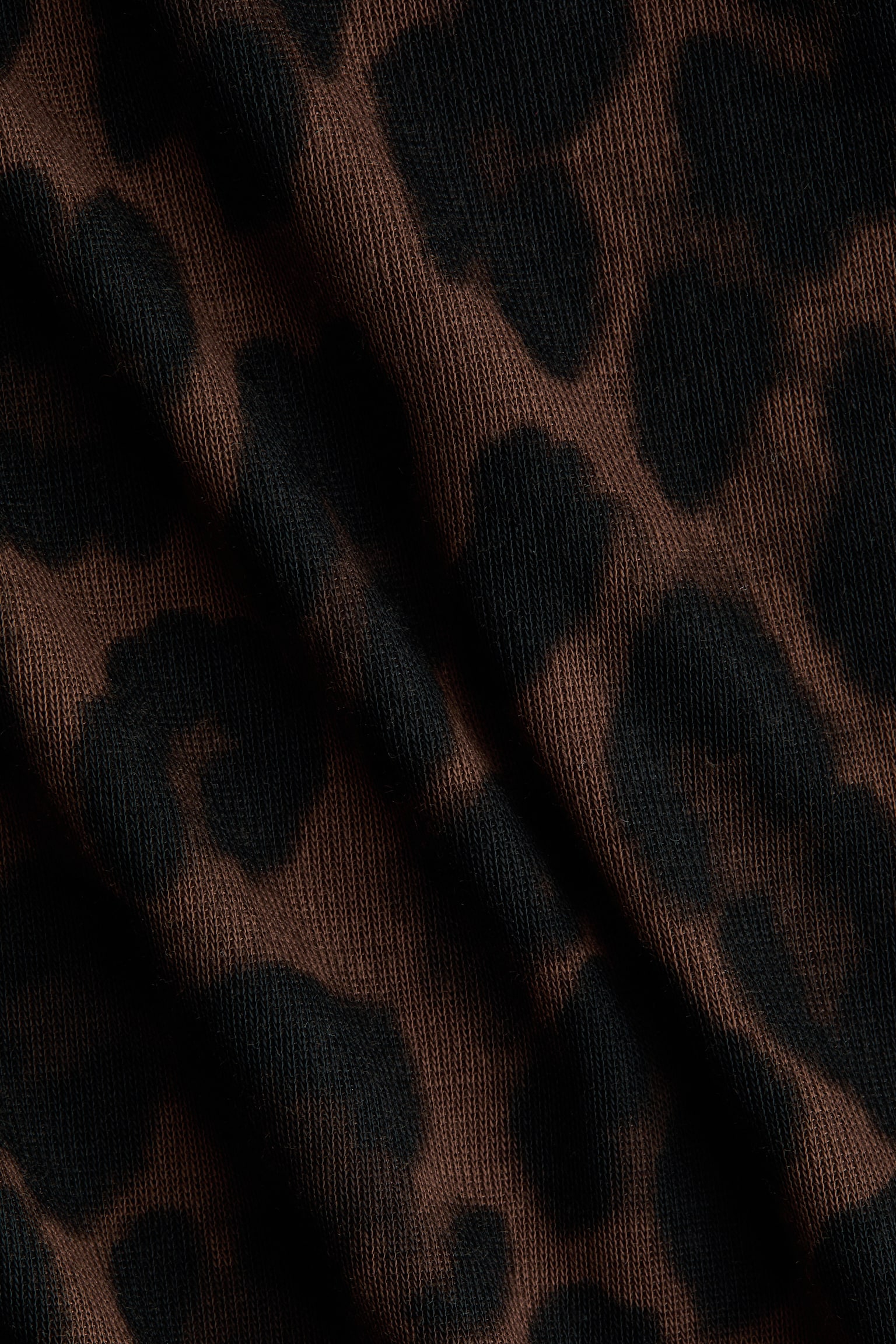 Ribanalı Pijama Takımı - Koyu kahverengi/Leopar desenli/Siyah - 6