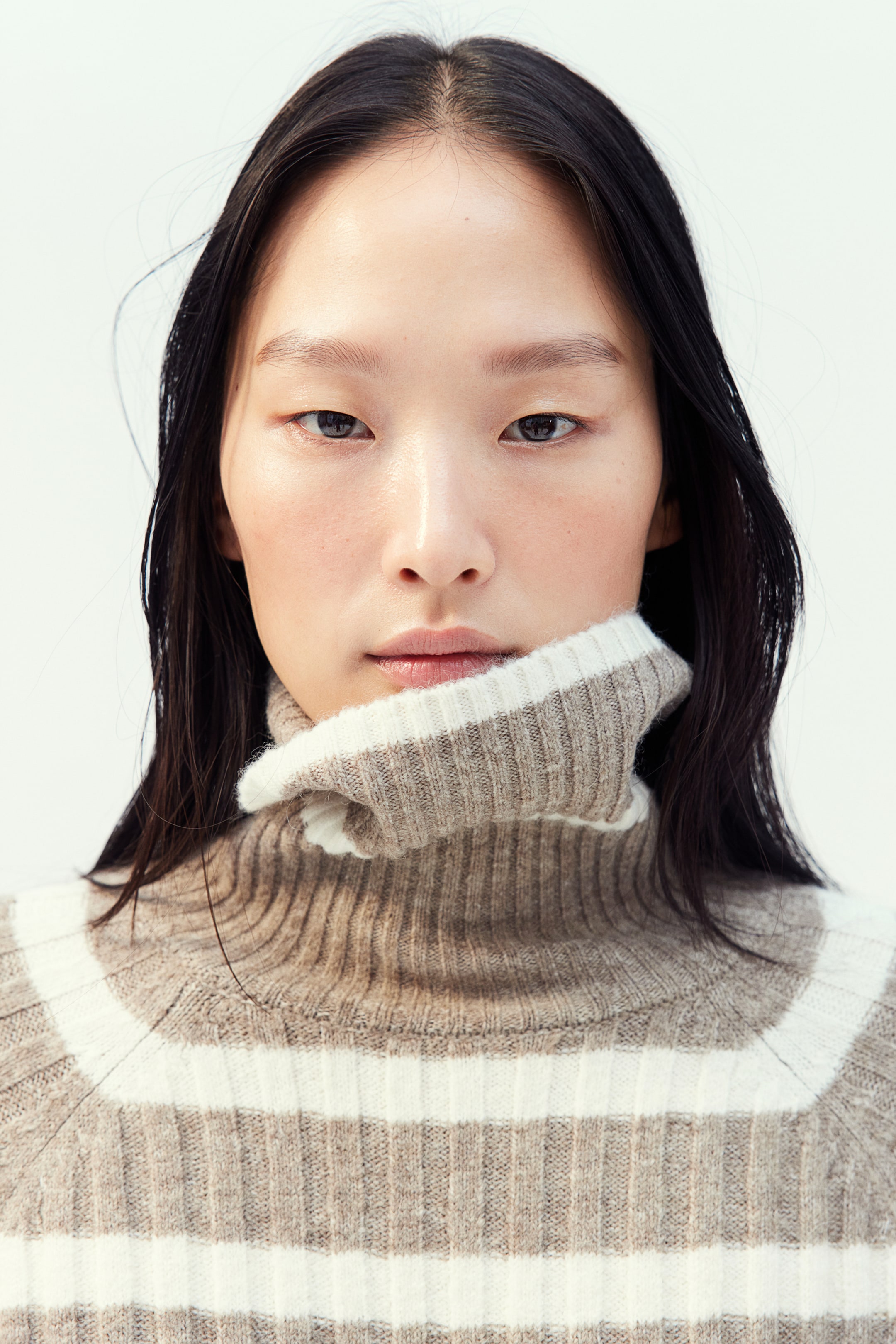 Rib-knit Turtleneck Sweater