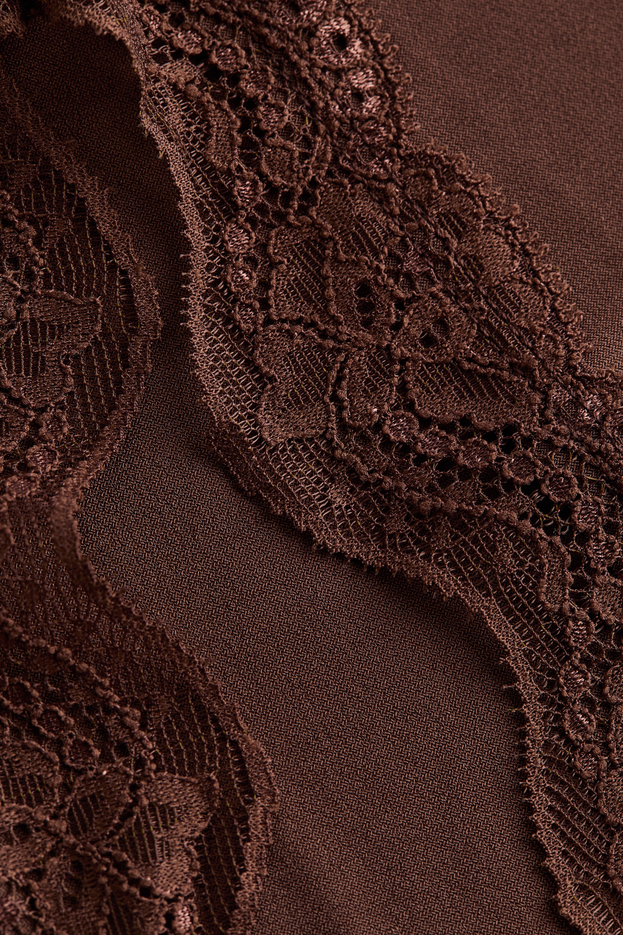 Lace-Trimmed Jersey Dress