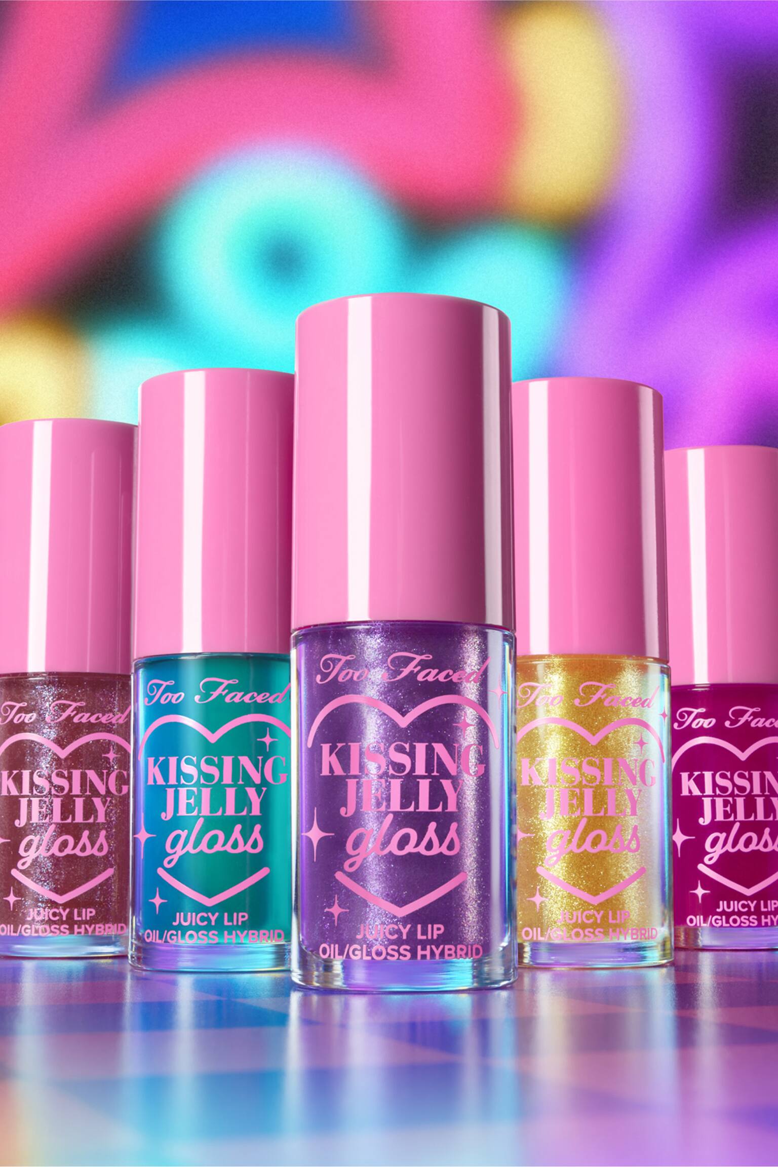 Kissing Jelly Lip Oil Gloss - Sour Watermelon/Birthday Kiss/Strawberry Frosting/Cherry Pie/Peach Rings/Sweet Cotton Candy/Bubblegum/Raspberry - 3