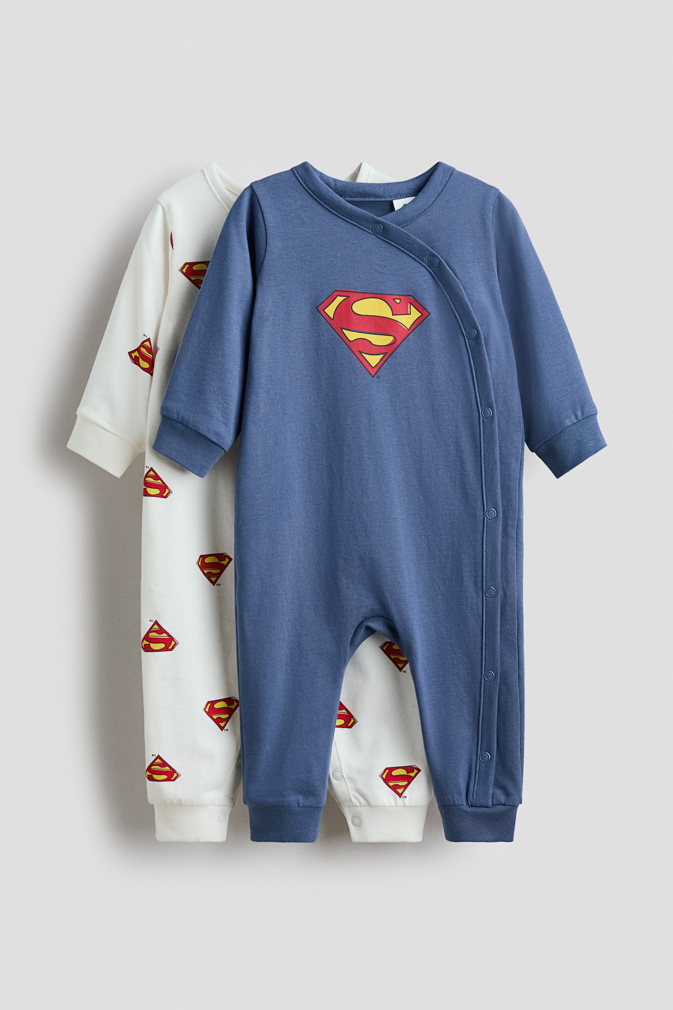 View larger image: 2-pack printed pyjamas - Dusty blue/Superman - Kids | H&M 1