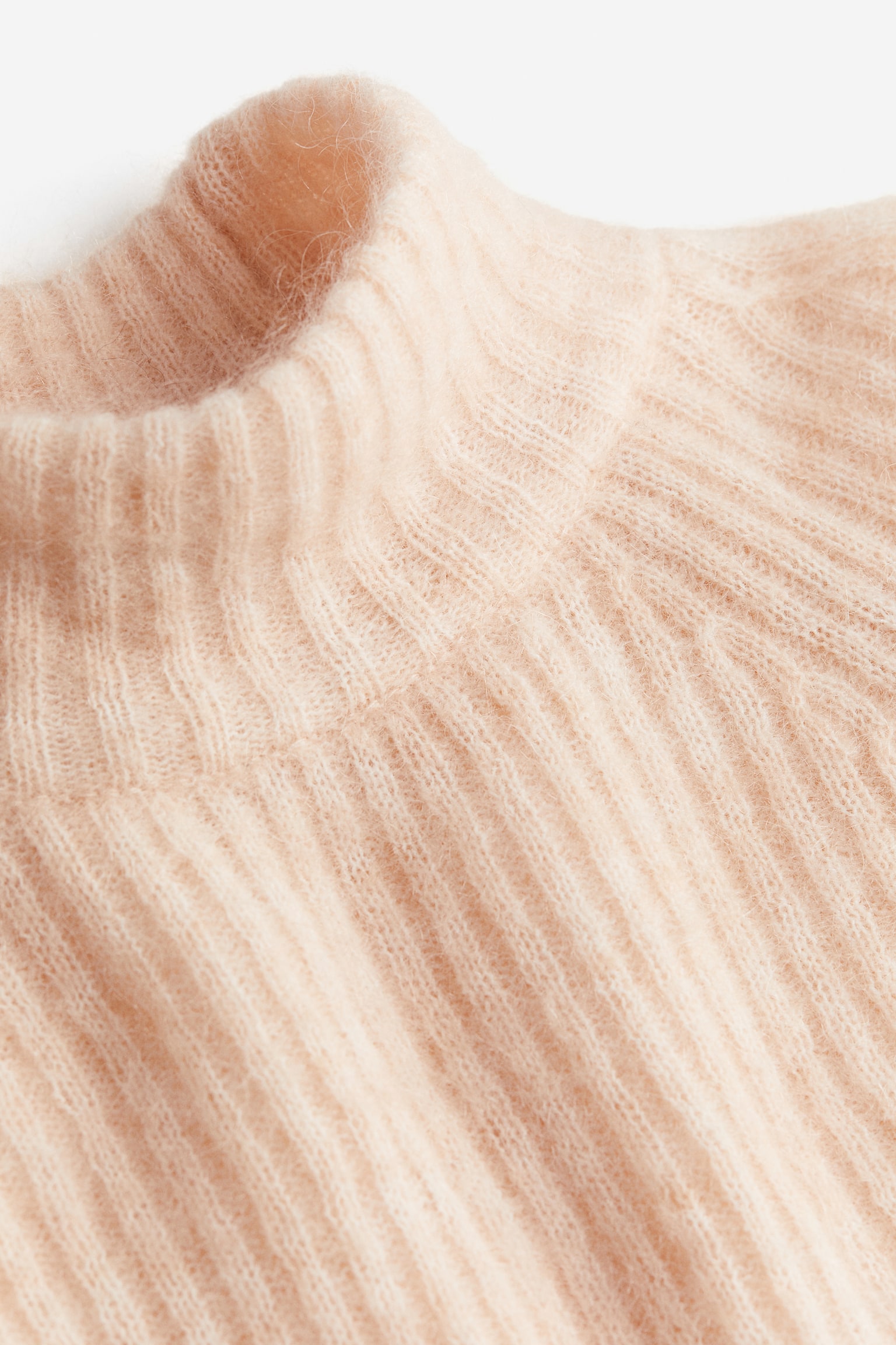 Mohair-blend rib-knit jumper - Light pink/Grey-green/Light beige - 2