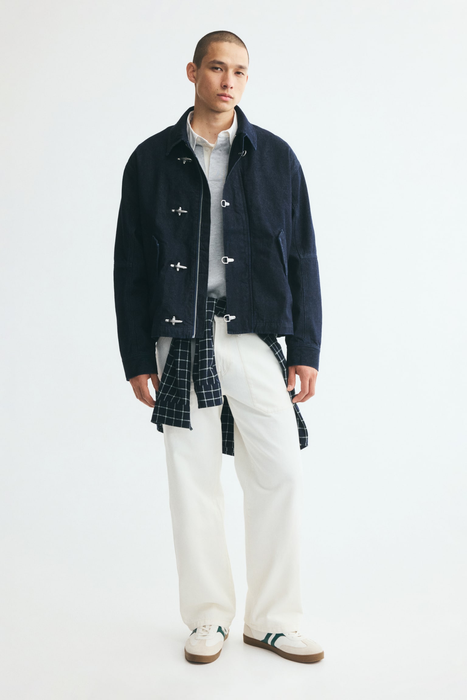 Детская куртка H&M Denim Jacket, цвет: Тёмный джинсовый синий — фото 4