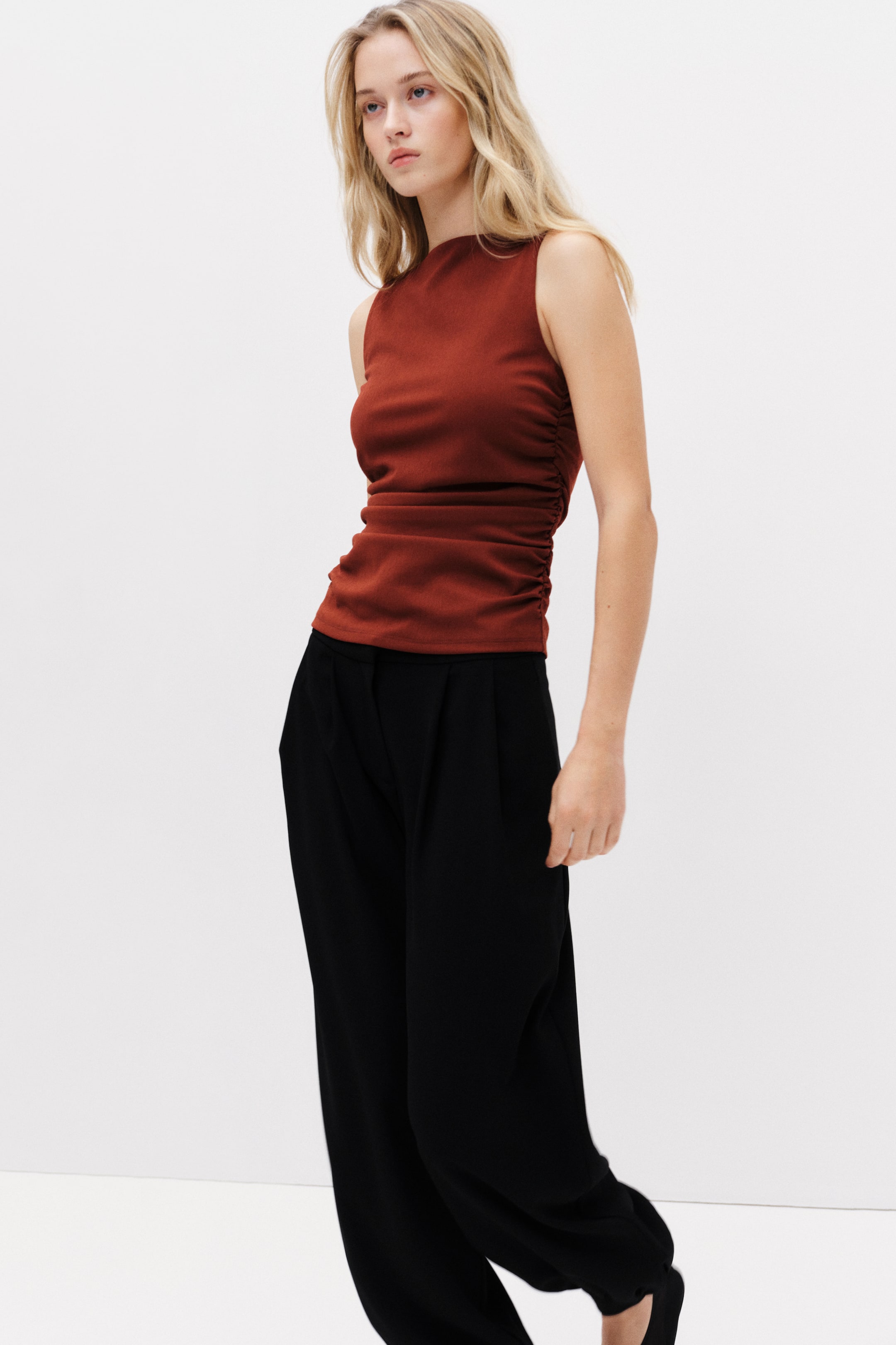 Haut plissé en jersey