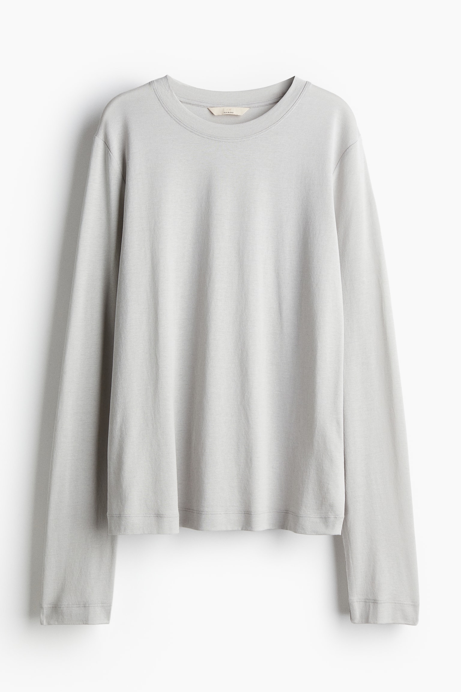 Silk Blend Top - Light grey/White - 2