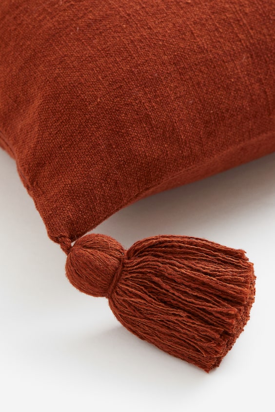 Tasselled cushion cover Dark red Home All H&M GB