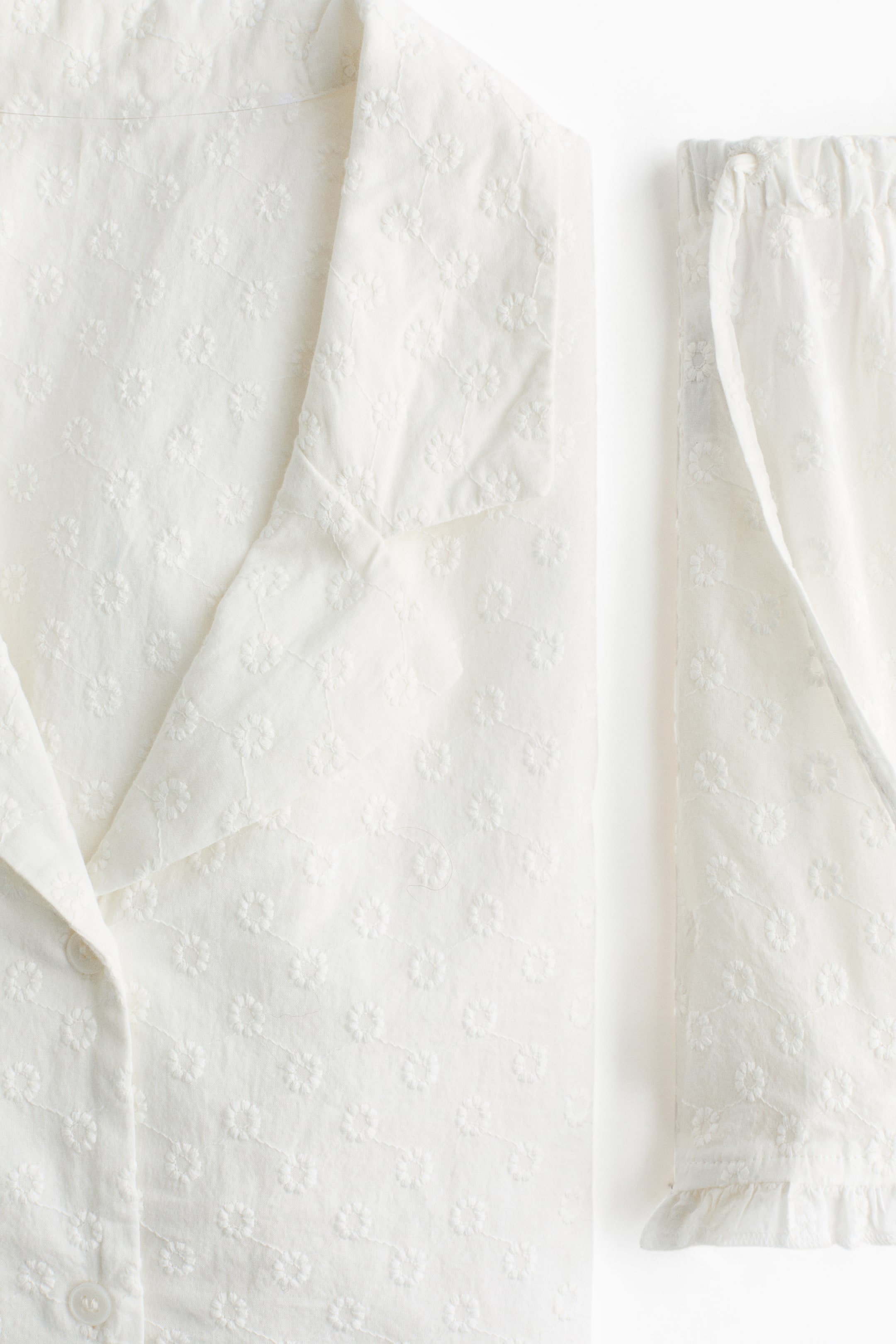 Embroidered Cotton Pajamas