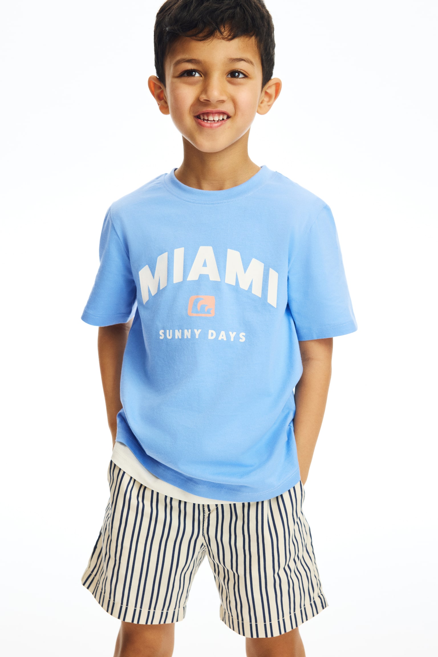 Tricou cu imprimeu - Albastru-deschis/Miami/Verde/minge de baschet/Albastru-deschis/mașină/Verde-kaki/ochi/Crem/motive/Alb/Rio de Janeiro/Crem/Amalfi Coast/Crem/microbuze de surf/Turcoaz-închis/plajă/Galben-deschis/Gelato/Gri-închis/Pacific/Alb/crabi/Maro-închis/surfer/Crem/Big bro - 2