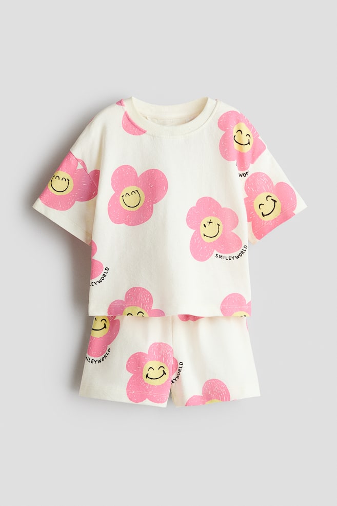 2-Piece Printed Cotton Set - Cream/SmileyWorld®/Lilac/Polly Pocket/Pink/Miffy - 1