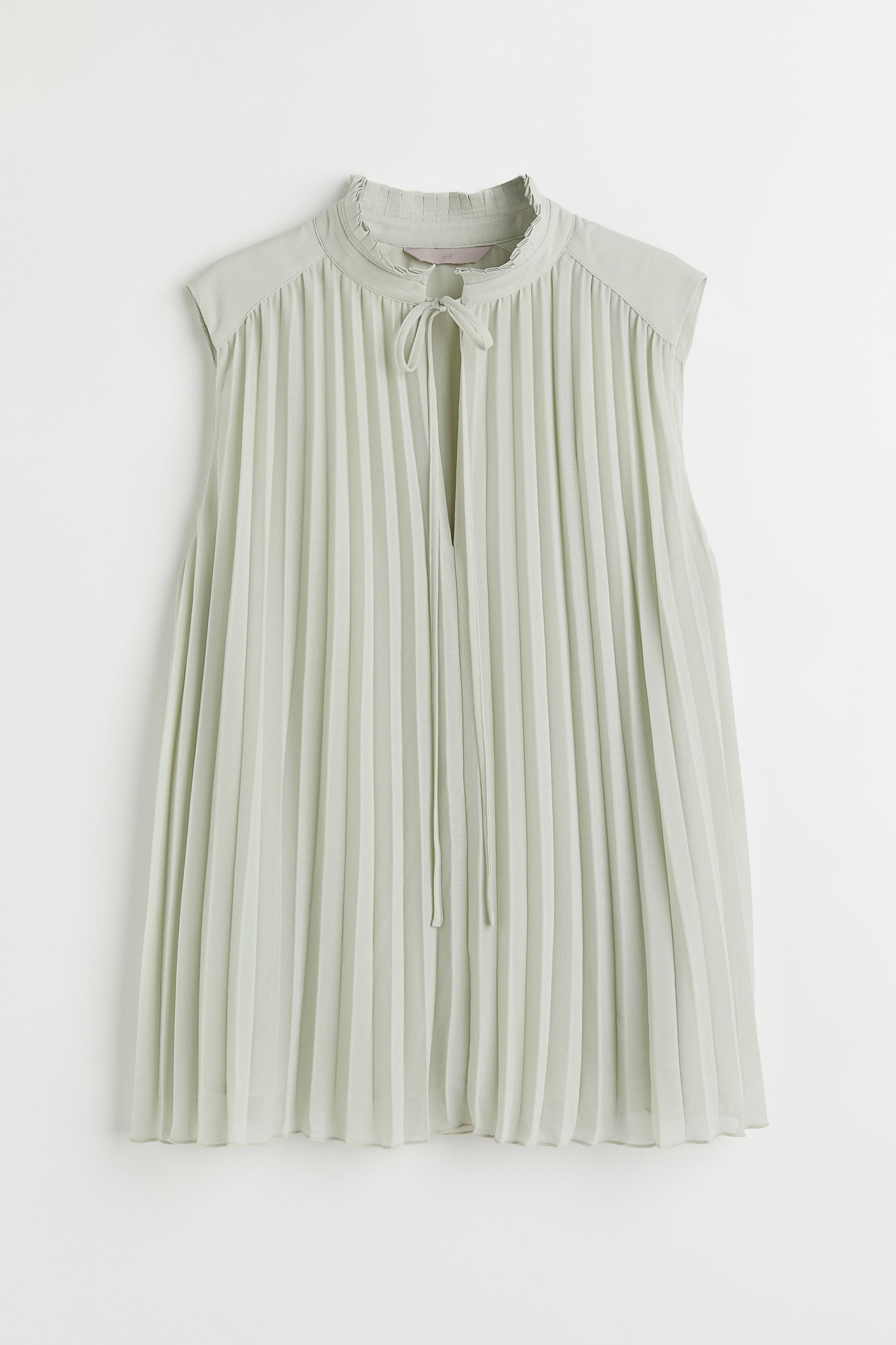 View larger image: Pleated blouse - Light green - Ladies | H&M IN 1