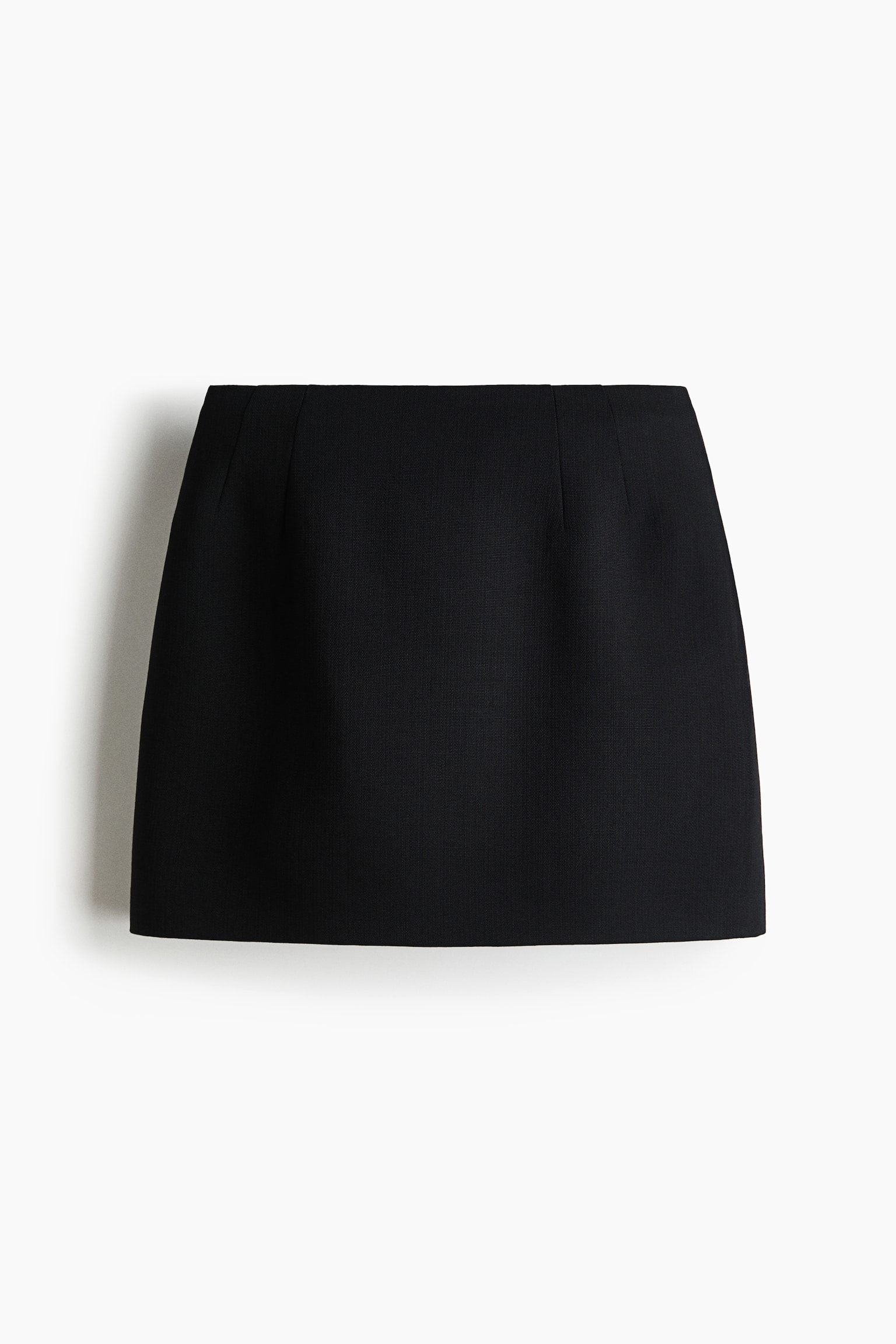 Wool mini skirt - Black - 1