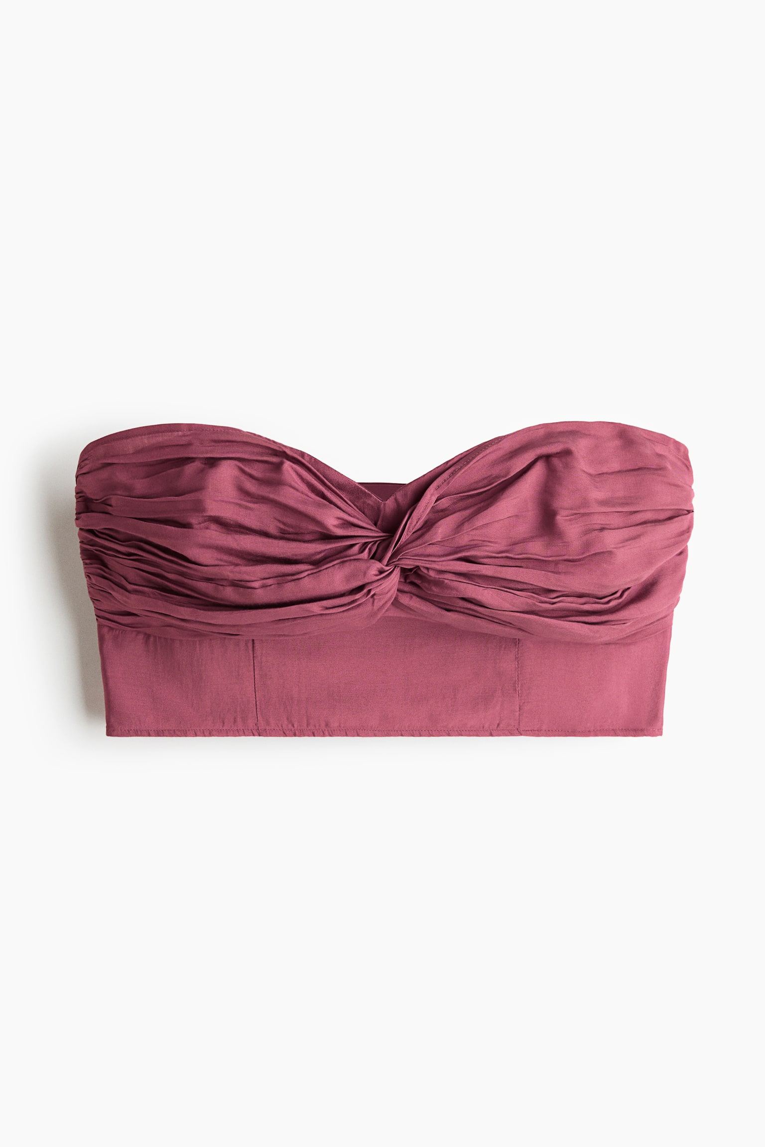 Top bustier en mezcla de viscosa - Rosa oscuro - 1
