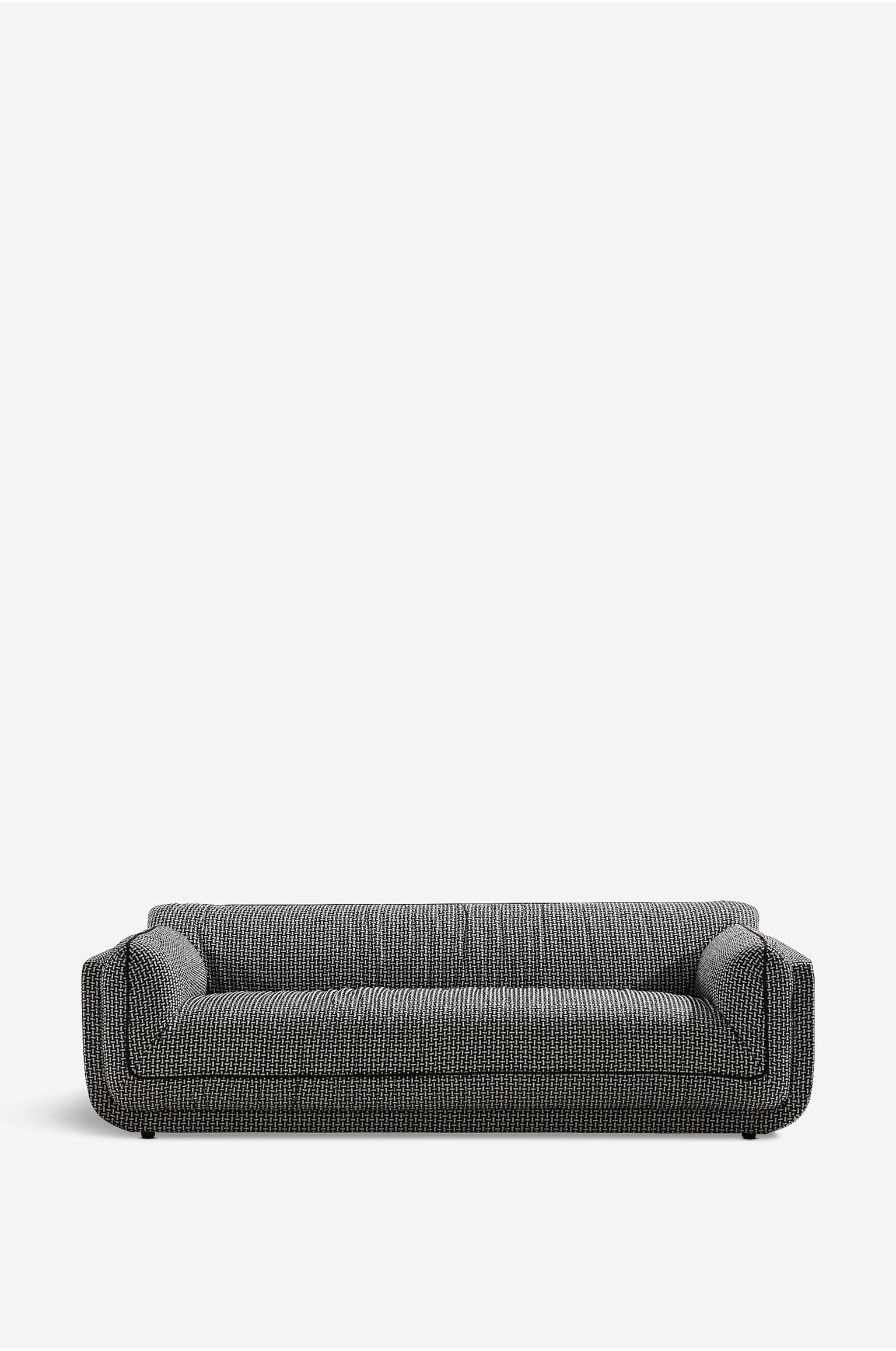 Otto 3-sitzer-sofa - Schwarz/weiß - 1