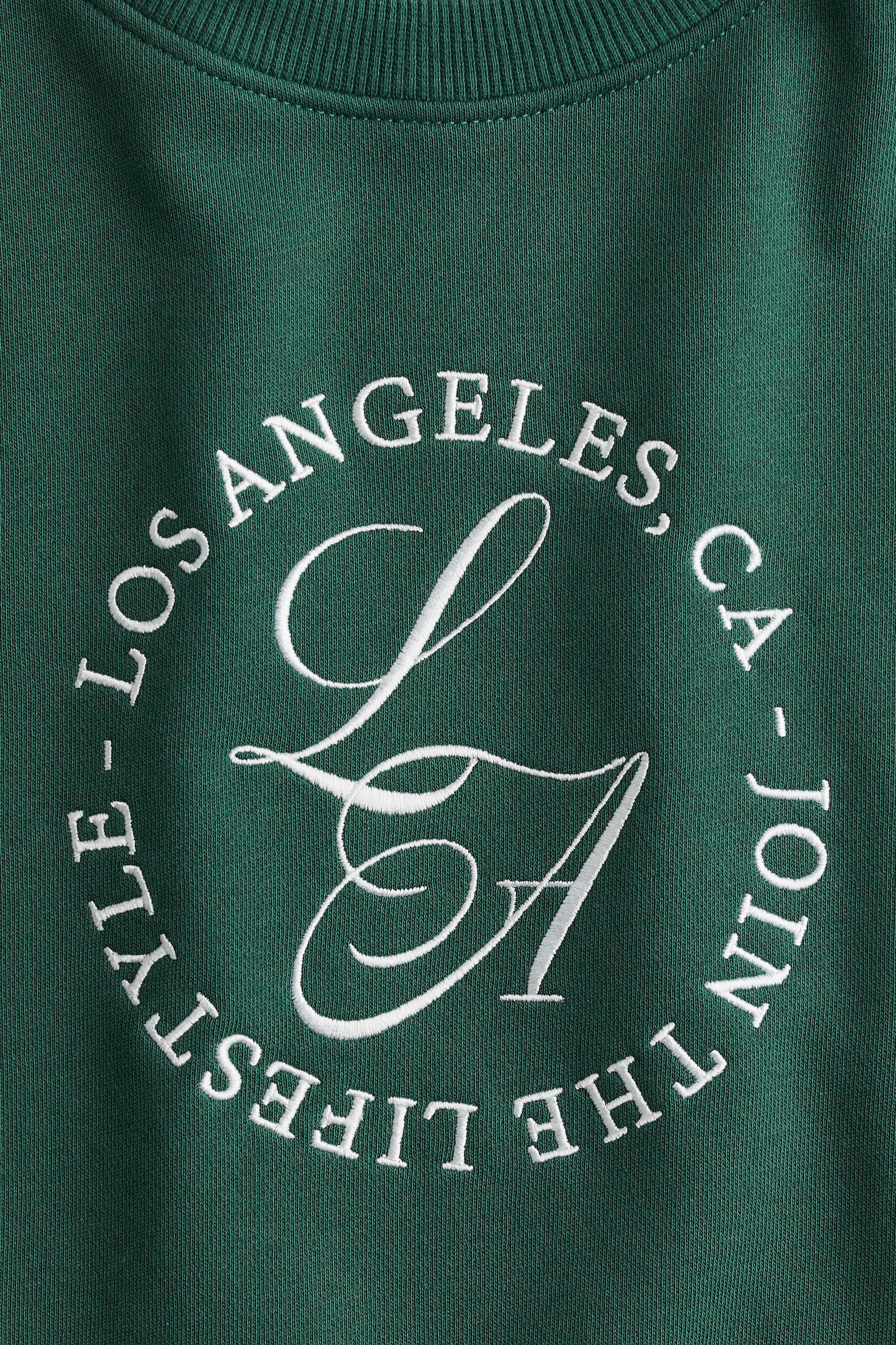 Motif-detail sweatshirt - Dark green/Los Angeles/White/NYC/Light grey/Bow/Dark grey/Disco ball/Dark grey/Boston - 4