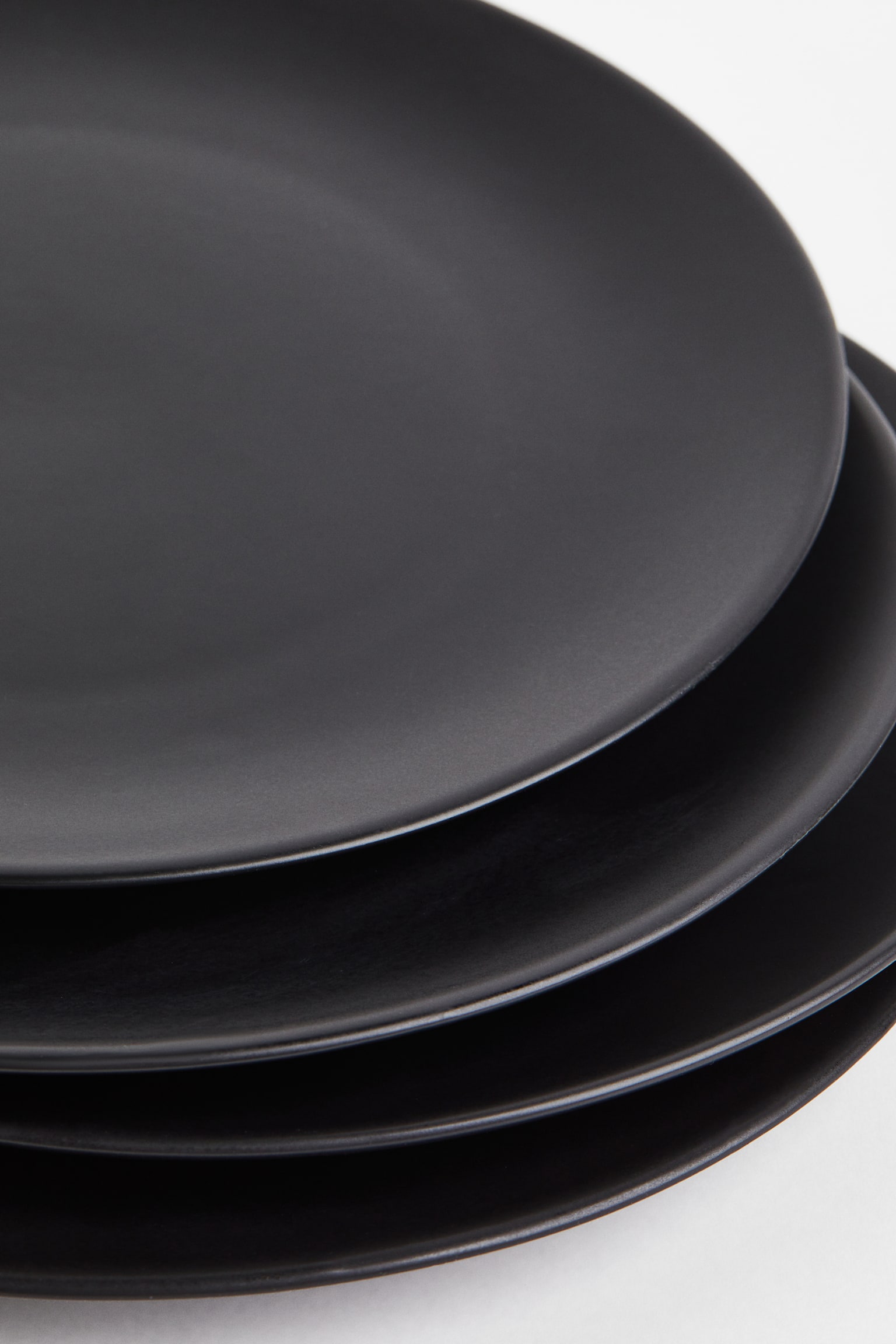 4-pack plates - Black/Light beige - 4