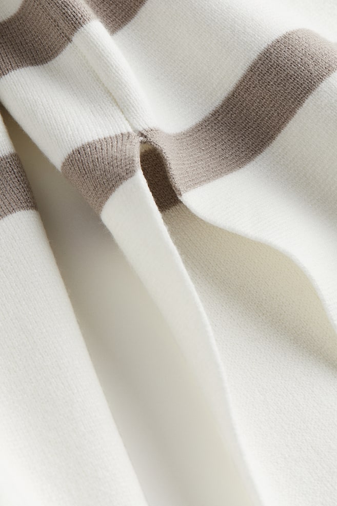 Sweter z półgolfem - Biały/Beżowe paski/Kremowy/Paski/Granatowy/Kremowe paski - 5