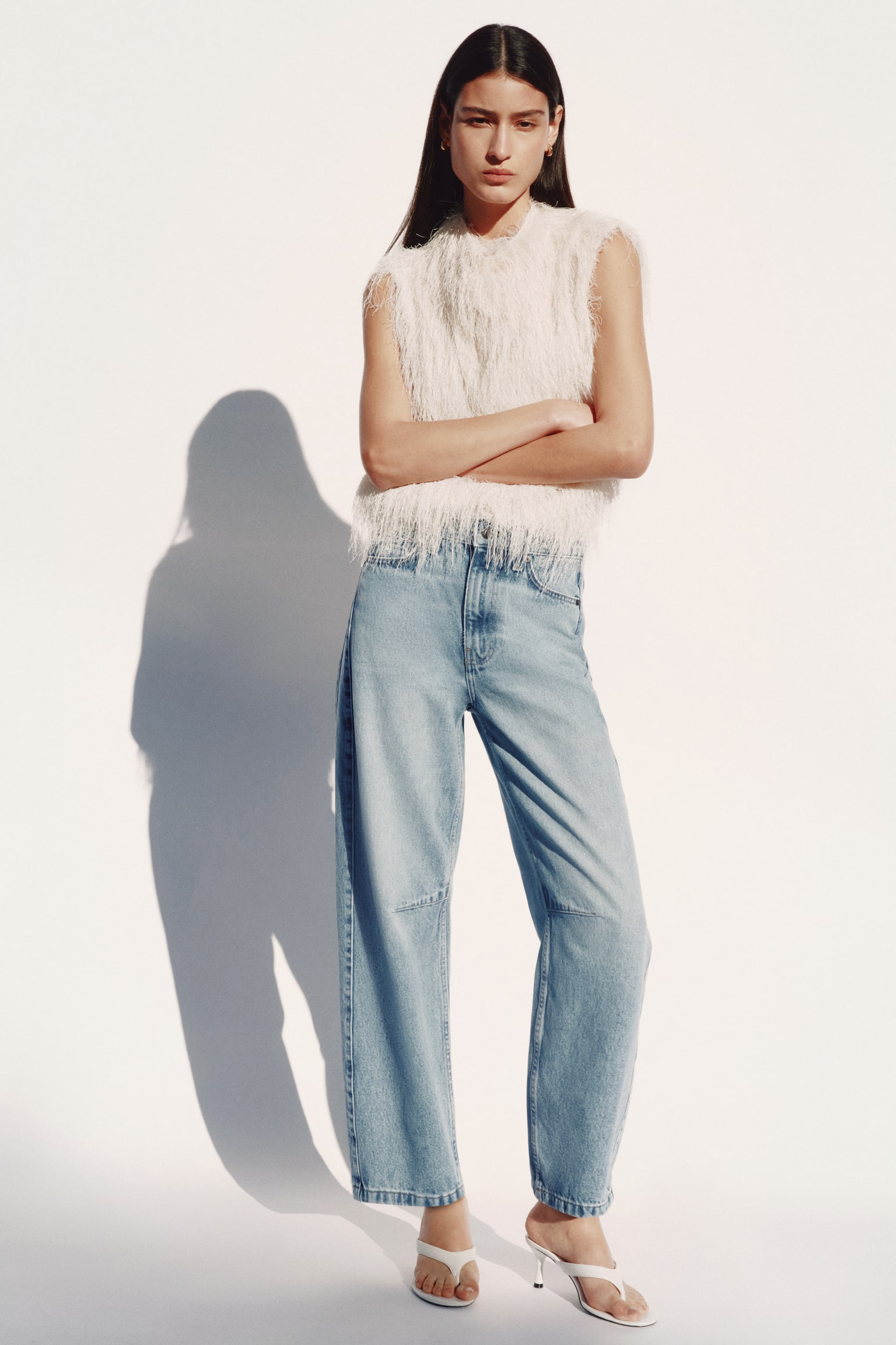 Barrel High Waist Ankle Jeans - Light denim blue - 5