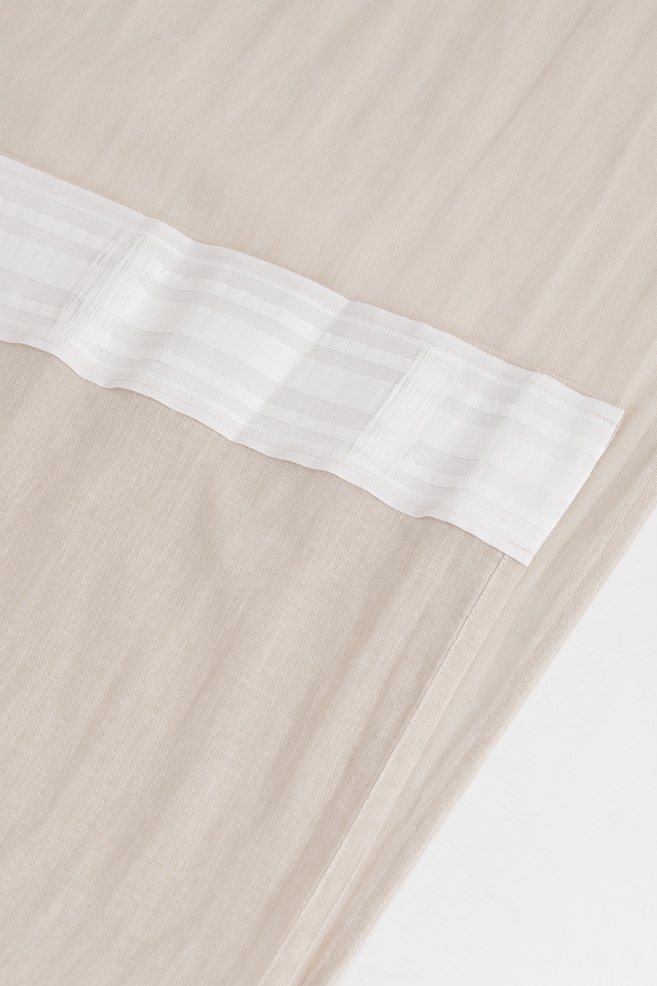 2-pack multiway linen-blend curtains - Light beige/White/Light turquoise - 3