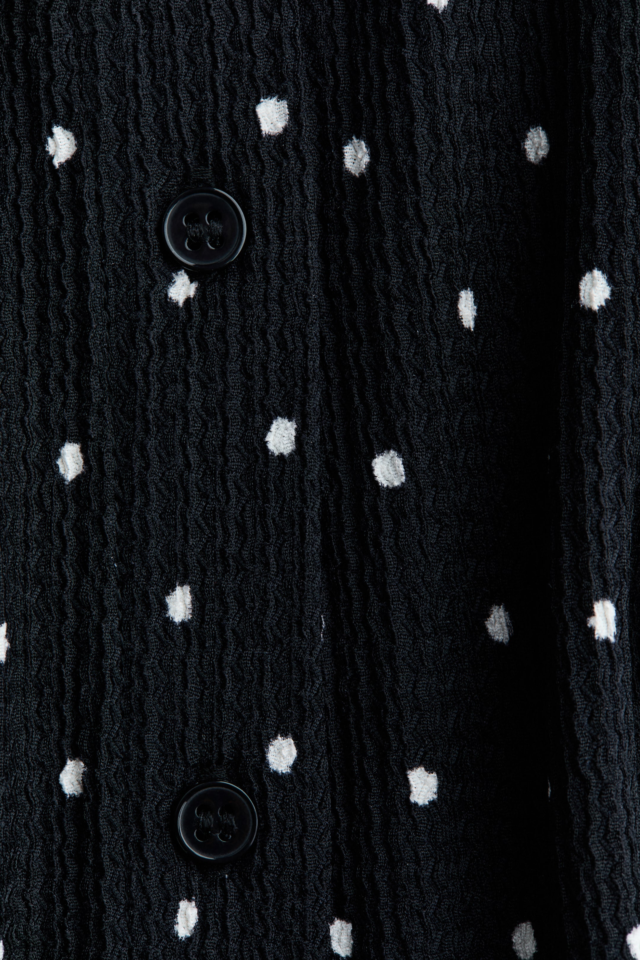 Puff-Sleeved Button-Front Top