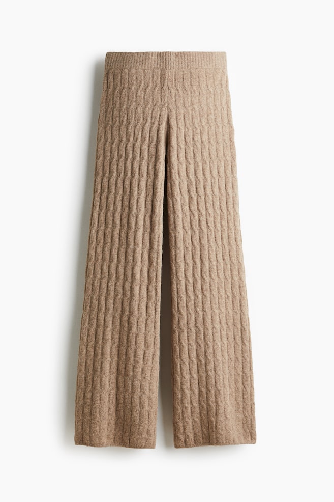 Hose in Zopfstrick - Dunkelbeigemeliert/Weiß/Hellgraumeliert/Dunkelbeige/Beige - 1