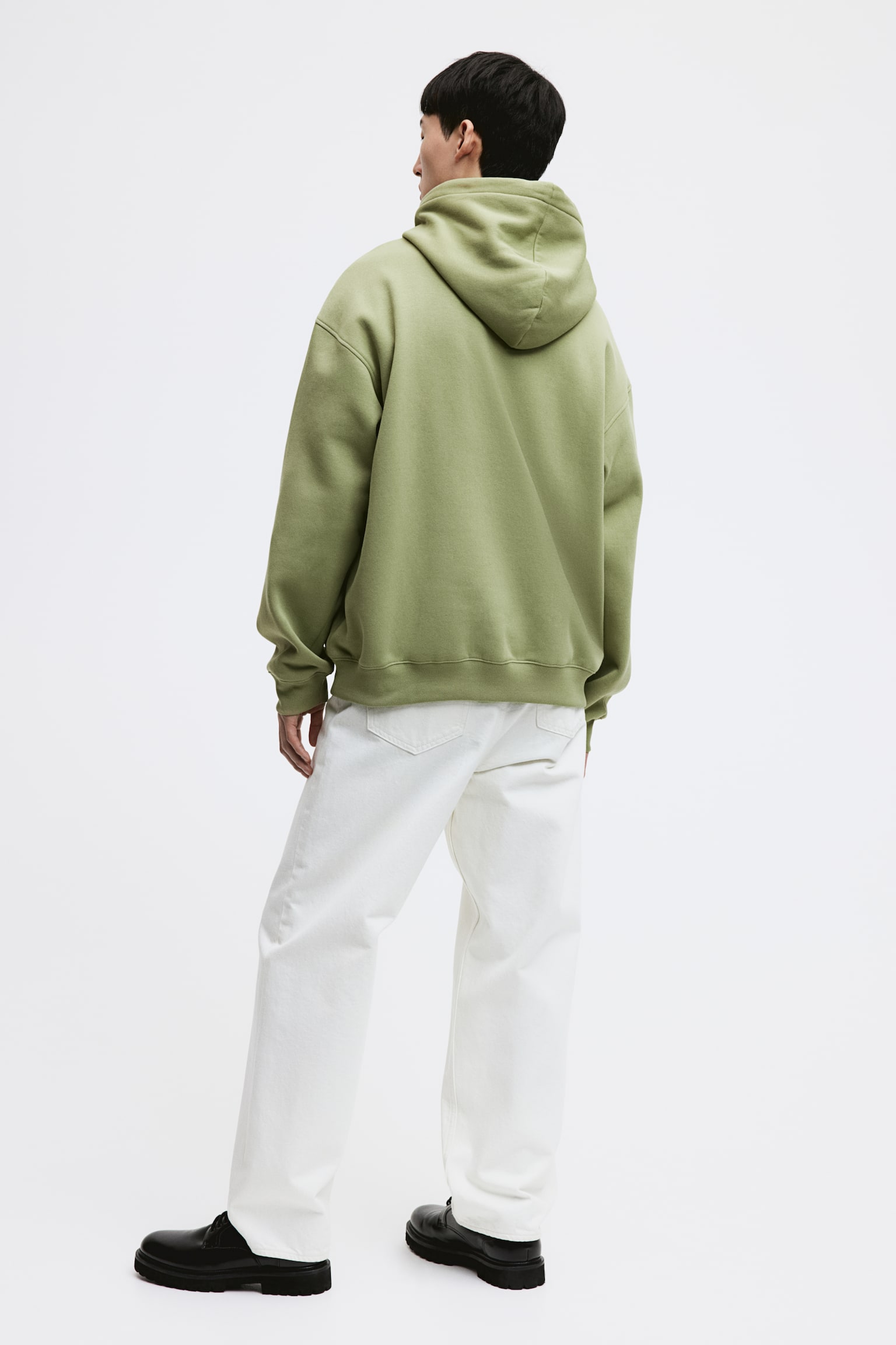 Loose Fit Hoodie - Green/Light beige/Black/Light grey marle/White/Grey/Dark greige/Green/Navy blue/Light purple/Dark green/Forest green/Dark brown/Brown/Blue/Dark blue - 6